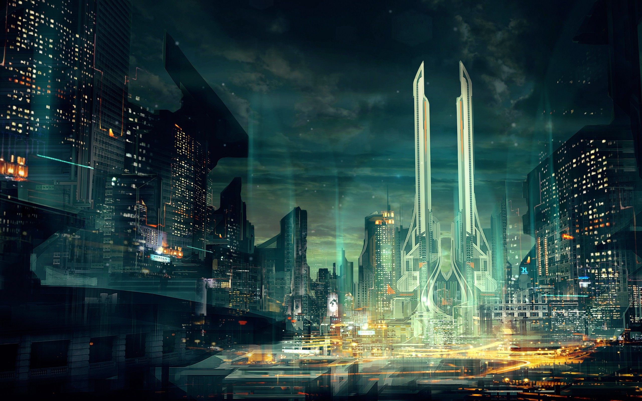 Free download Sci Fi City Of Future Wallpaper HD For Desktop