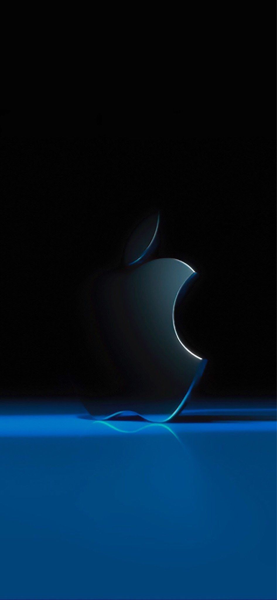 blue apple iphone wallpaper