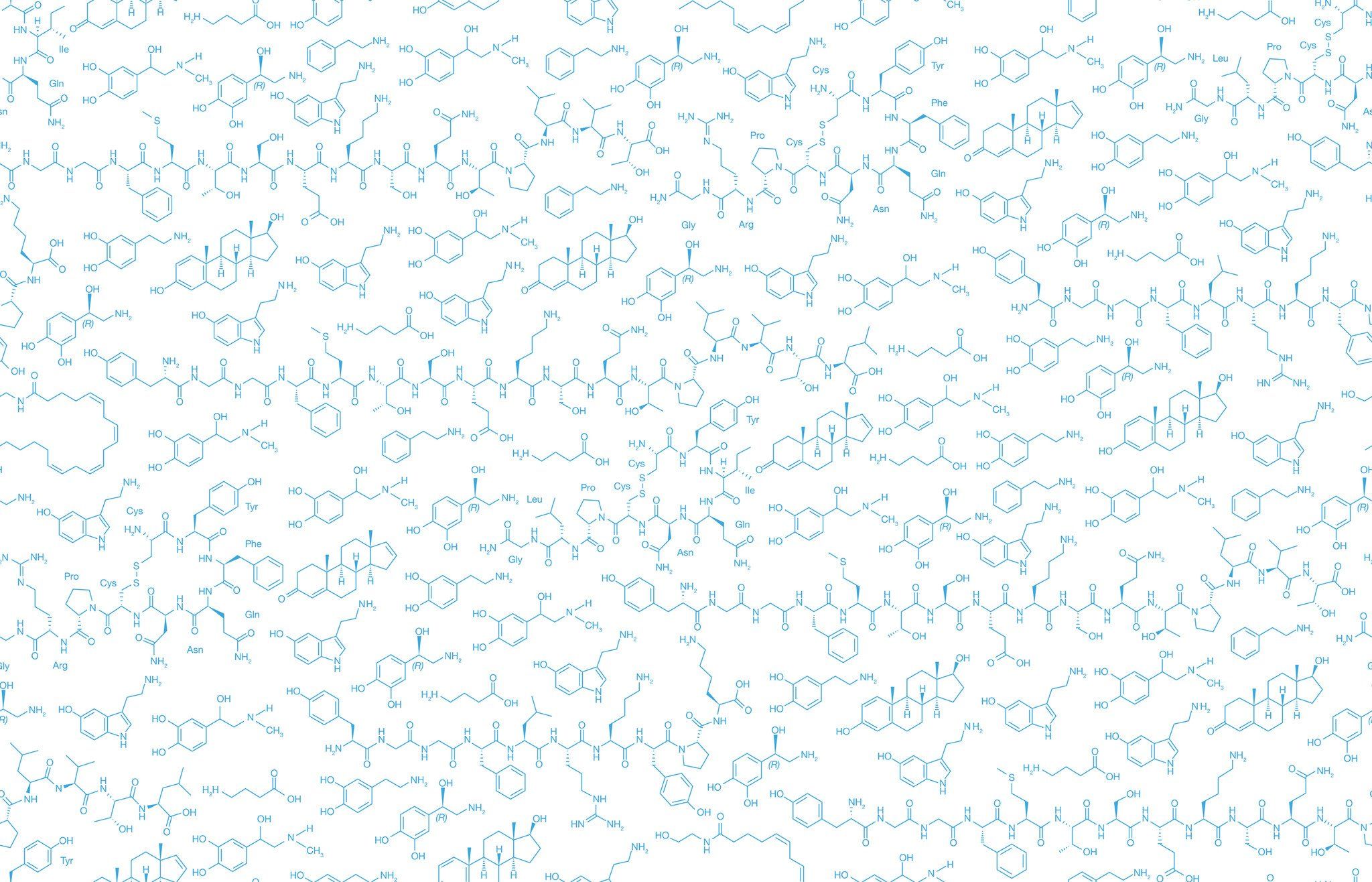 Love Molecules Wallpaper in Azzurro design