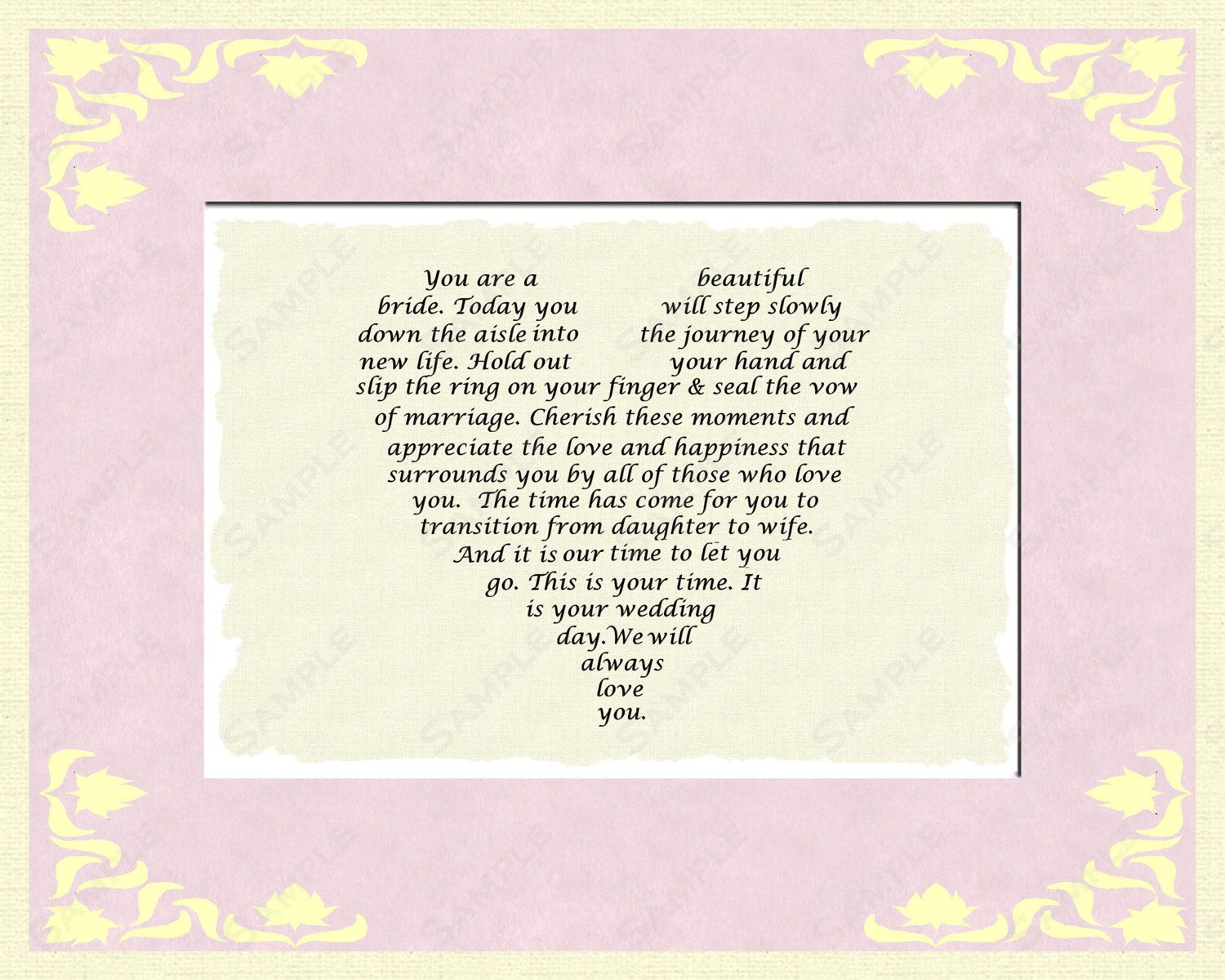 Poem From Mom To Daughter On Wedding Day Large Image