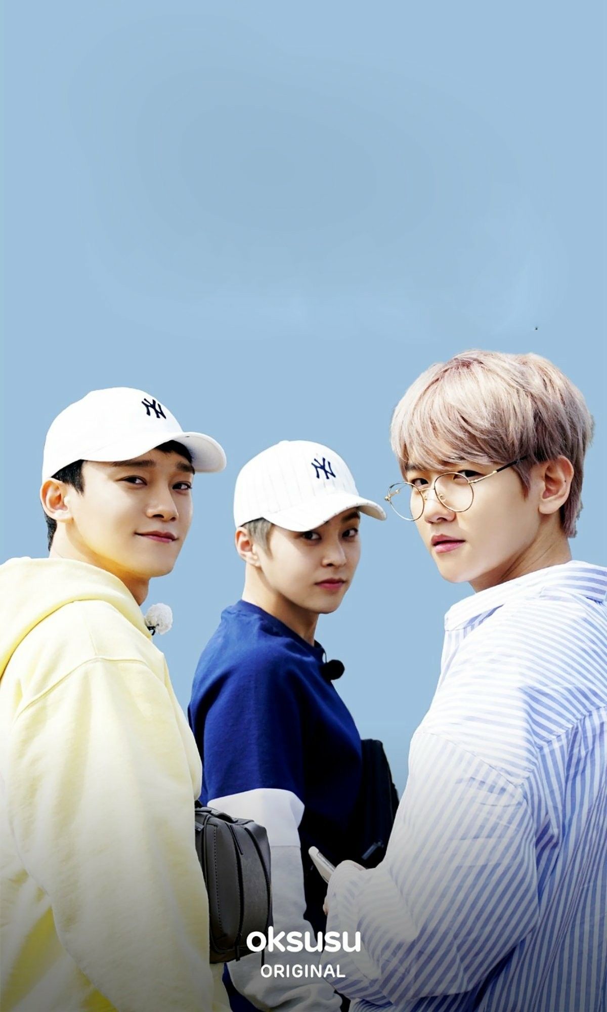 OFFICIAL 180420 Oksusu App Update With EXO CBX: “EXO 'Ride The Ladder, Travel The World' In Japan” Posters