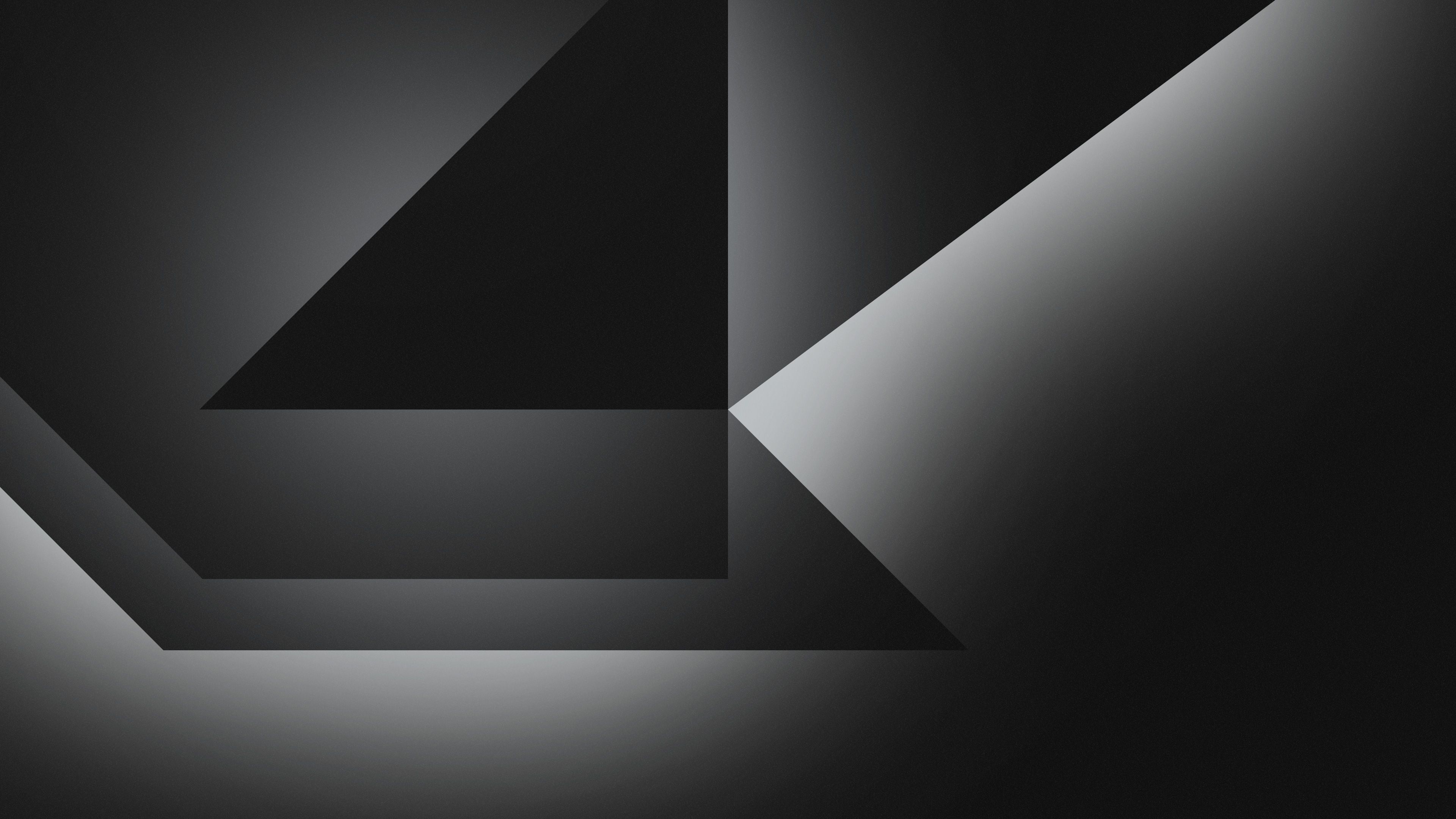 Dark Grey Abstract Shapes 4k, HD Abstract, 4k Wallpaper, Image, Background, Photo and Picture
