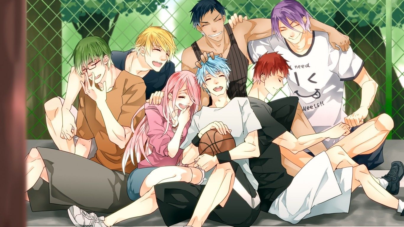 Download 1366x768 Kise Ryouta, Kuroko Tetsuya, Momoi Satsuki