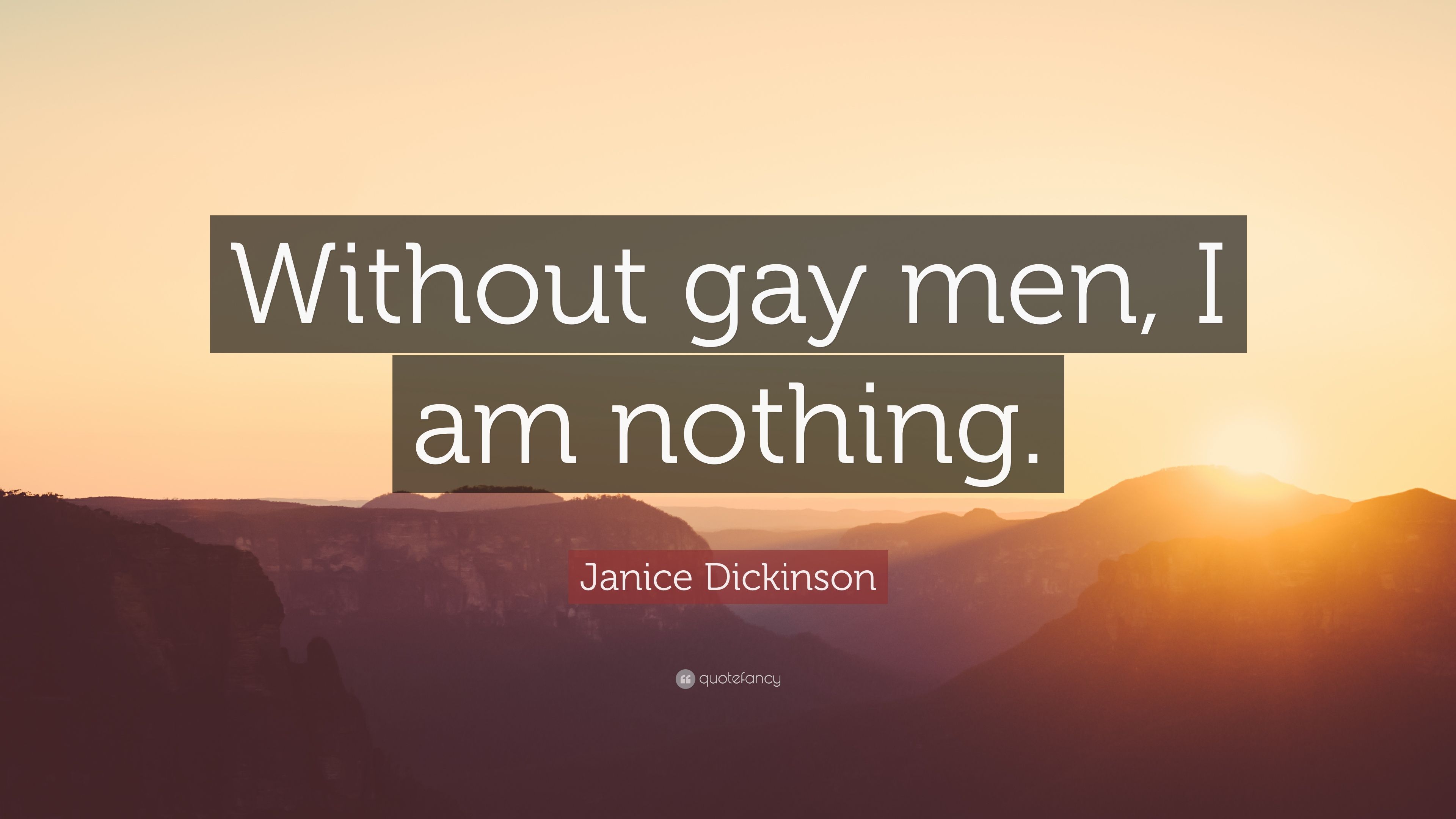 Janice Dickinson Quote: “Without gay men, I am nothing.” 7