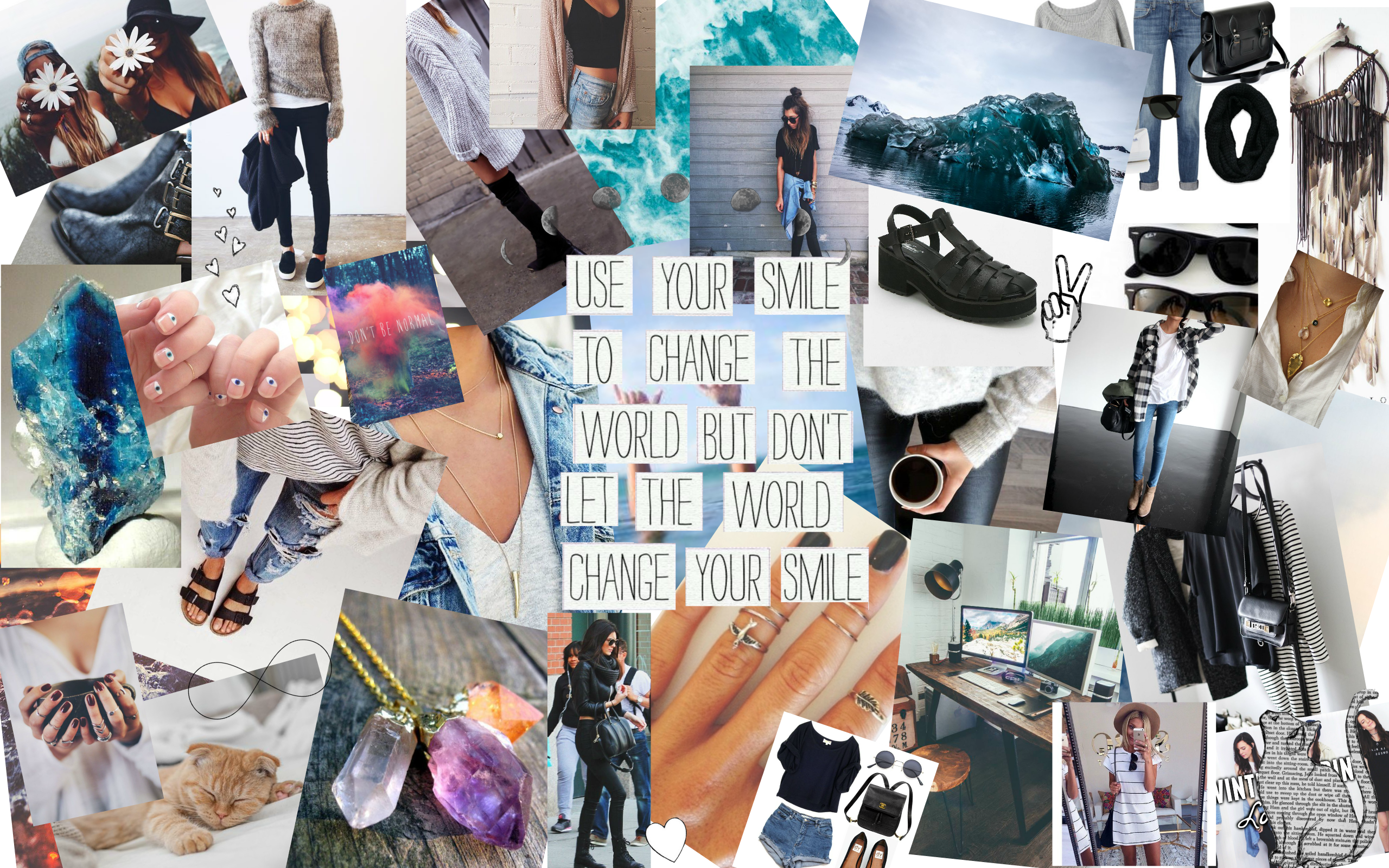 Aesthetic Tumblr Collage Wallpaper Laptop