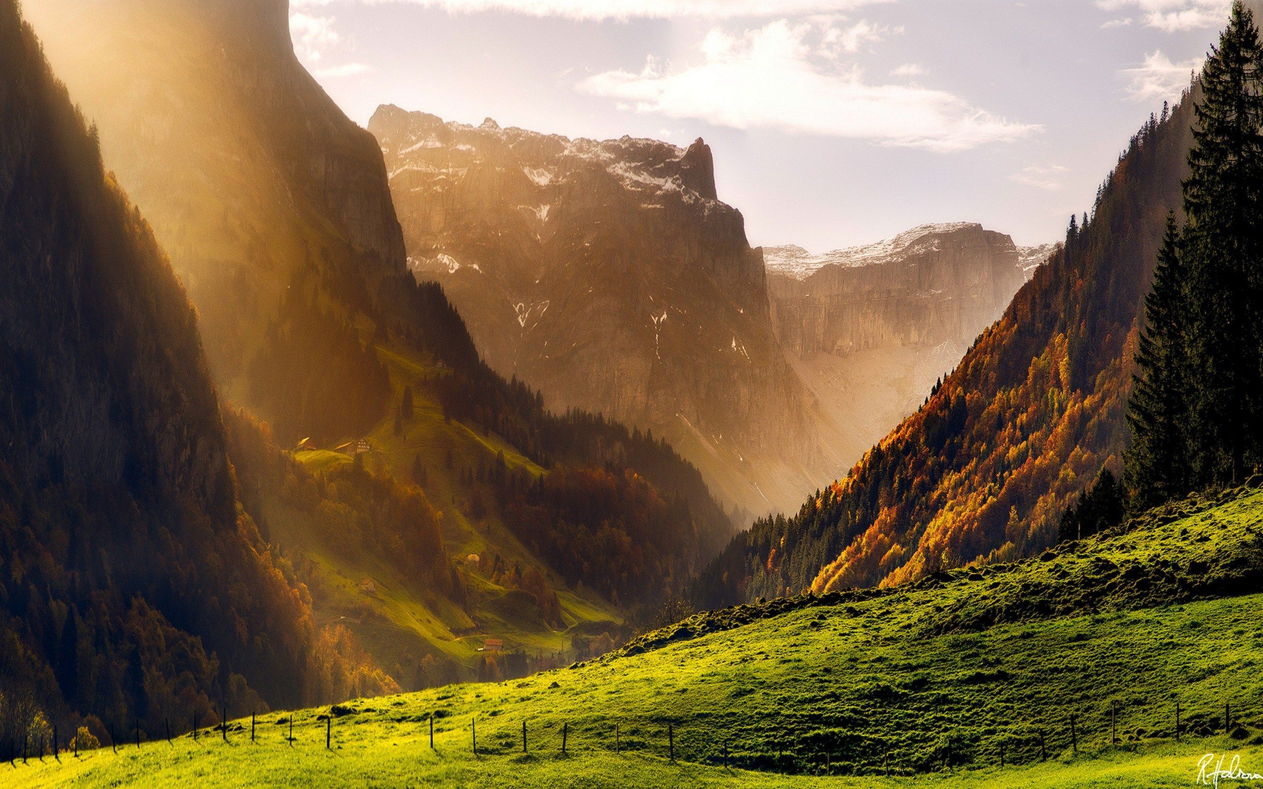 The Alps under a fading sun. Beautiful places, Around the worlds, Swiss alps
