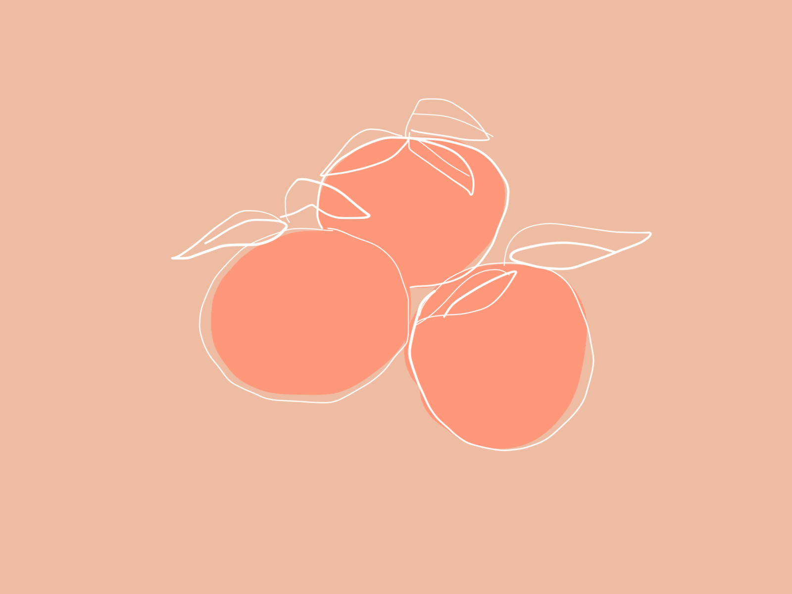 2D Peaches Illustration. Peach wallpaper, Peach aesthetic