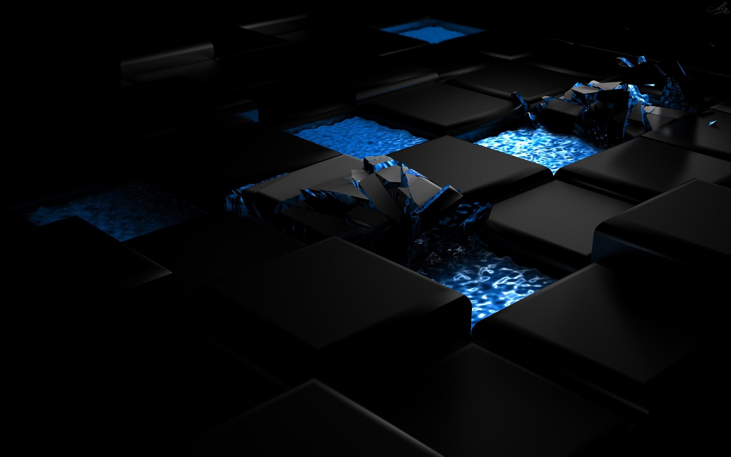 Blue 3D Abstract Desktop Background
