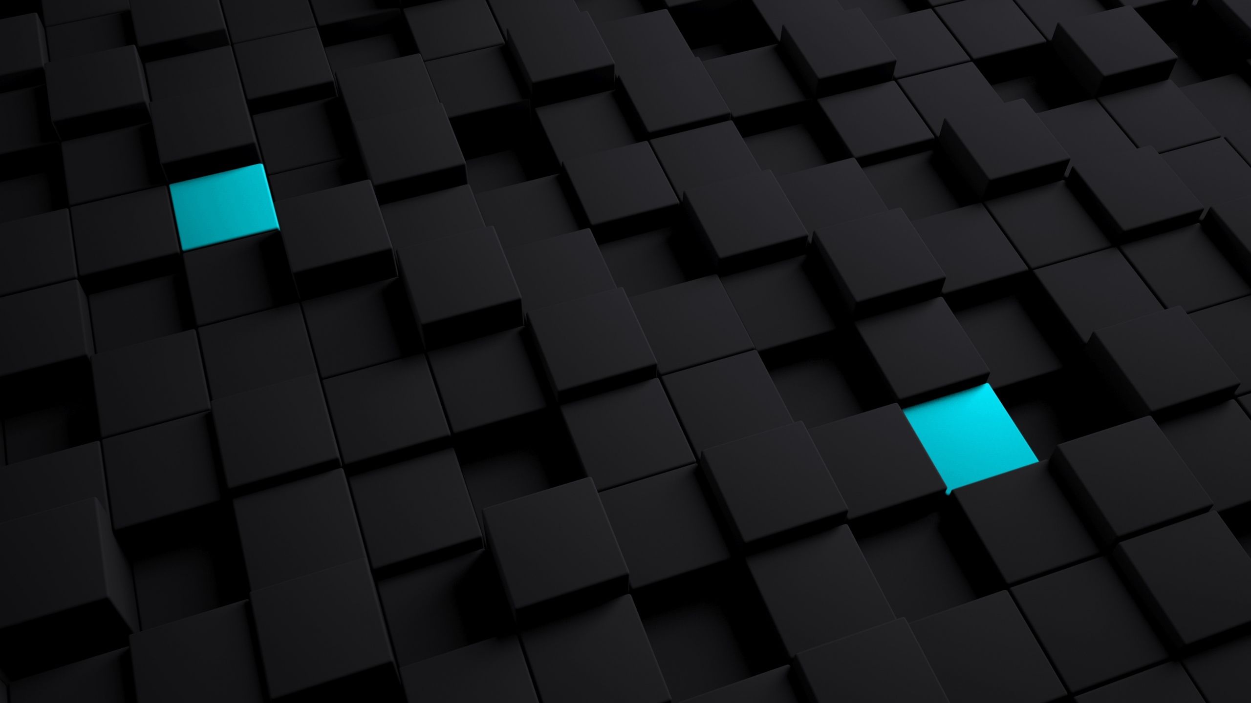 cubes, structure, black, blue desktop PC and Mac wallpaper