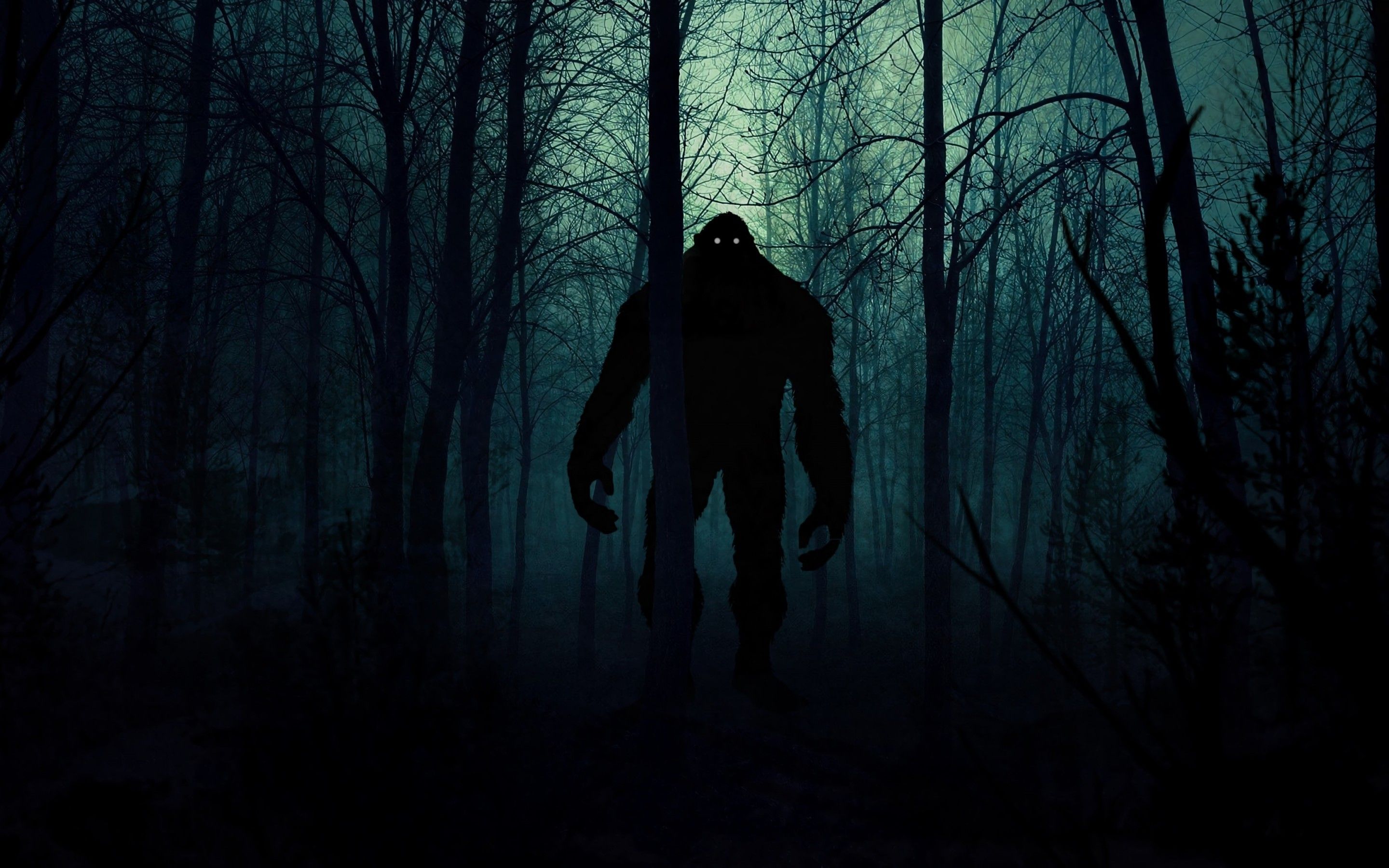 Download 2880x1800 Fantasy Monster, Dark, Scary, Forest, Trees