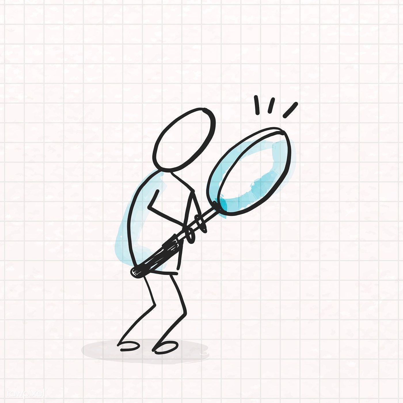 Download premium vector of Creative magnifying glass doodle vector