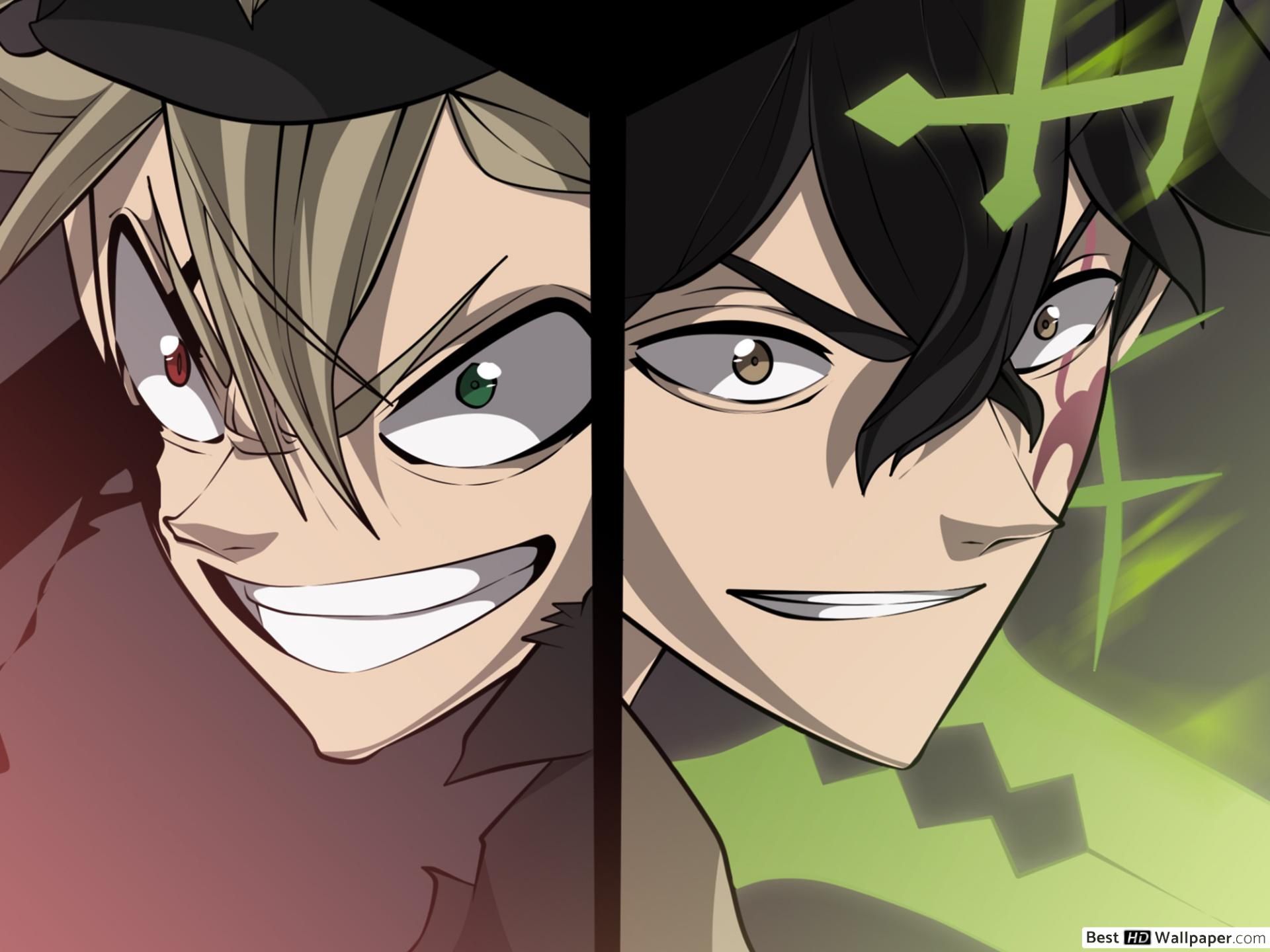 Wallpaper the demon, fantasy, the battle, Black Clover, Asta, Yuno