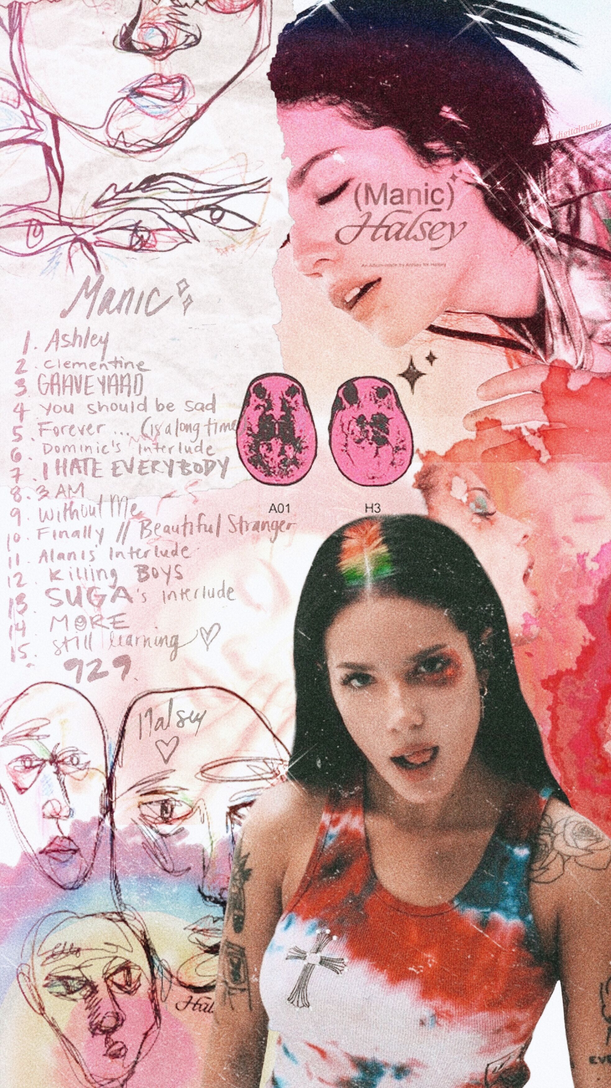 Halsey Manic Wallpaper. Halsey, Halsey album, Aesthetic