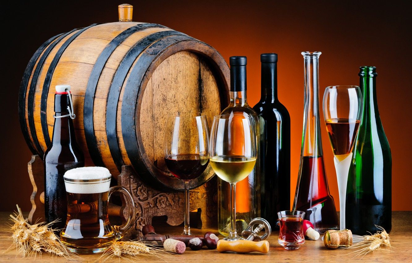 Wallpaper wood, barrel, flavors, alcoholic beverages image