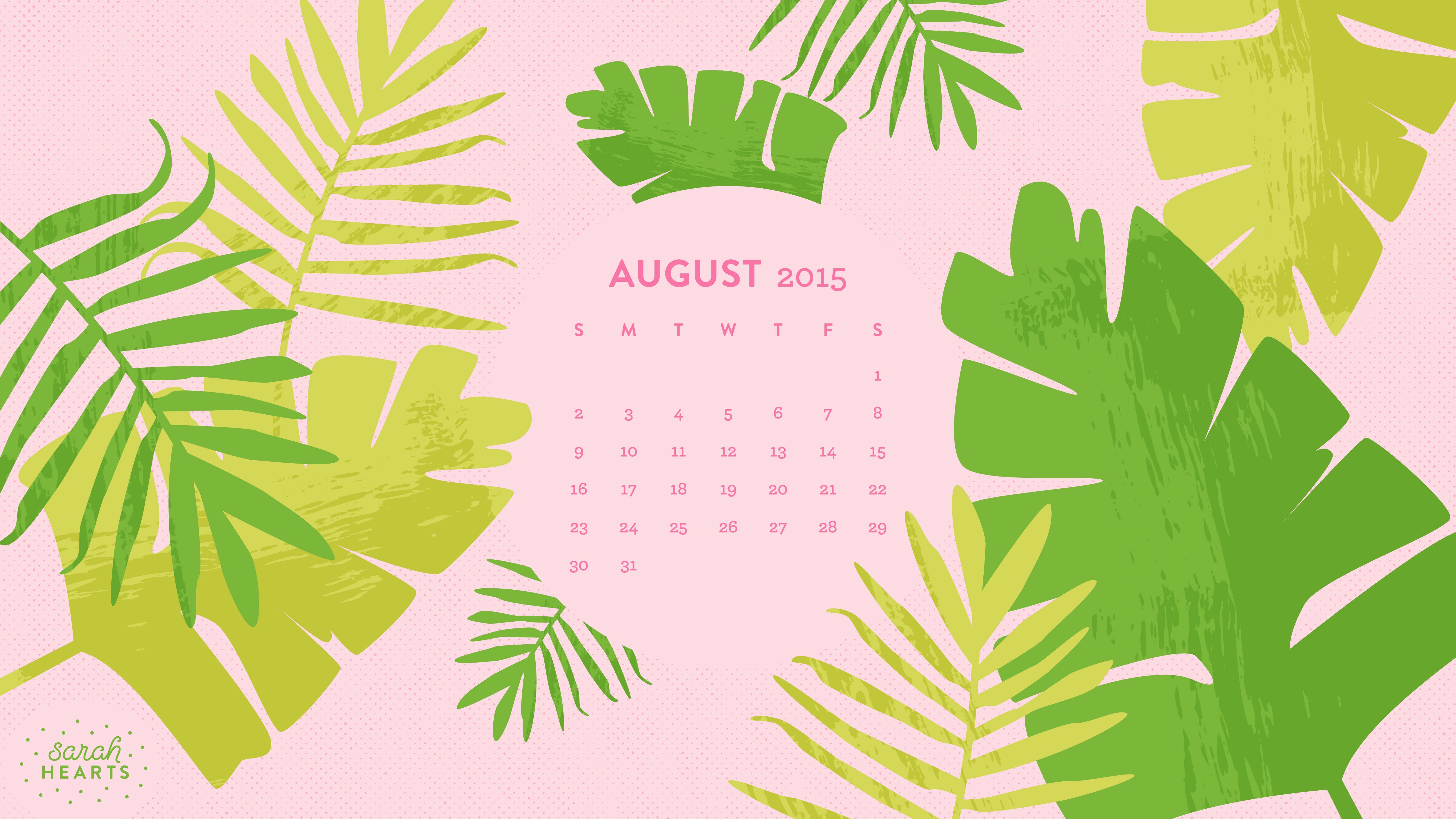 August 2015 Calendar Wallpaper