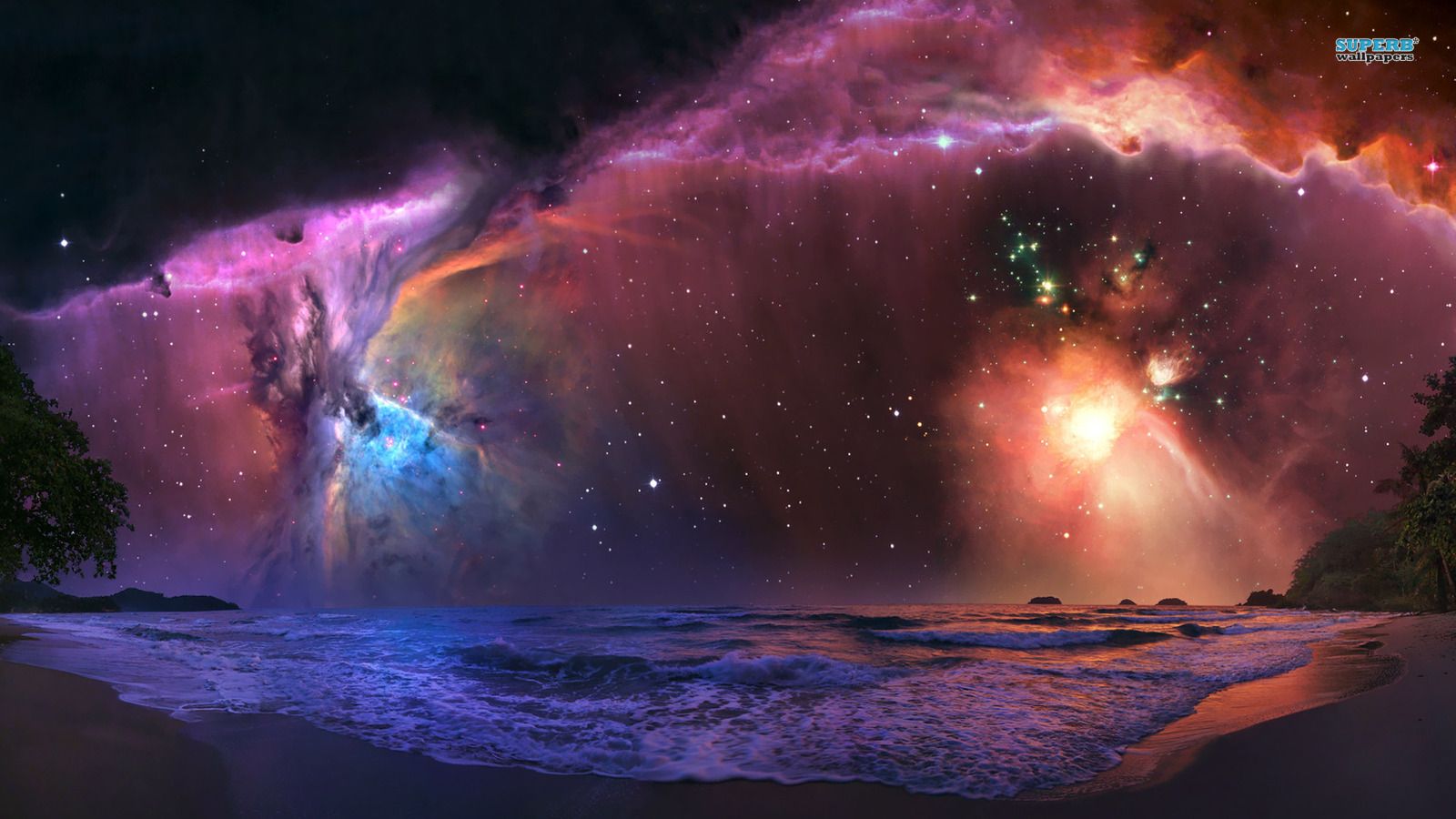 Nebulas and Planets Universe Wallpaper