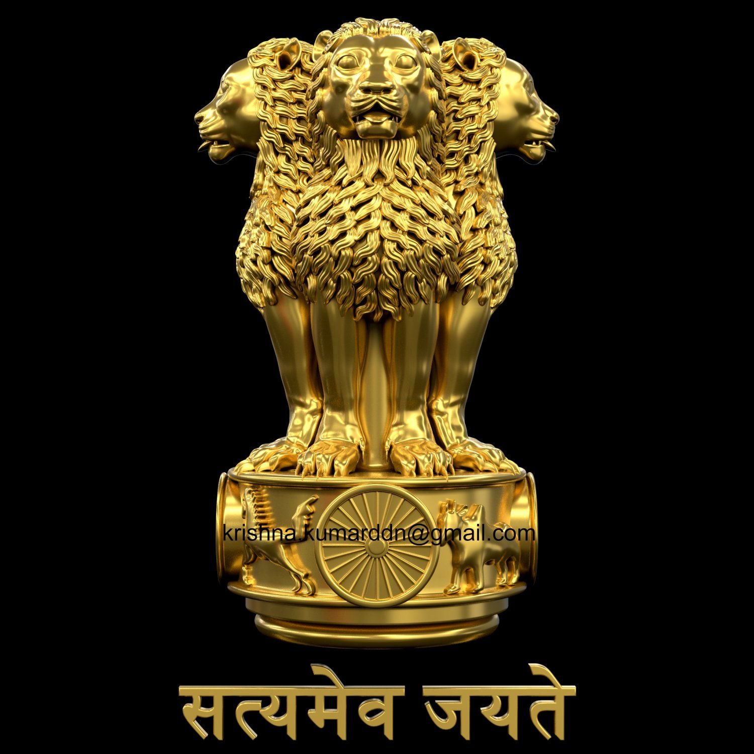 Buy ManeKo Premium Indian National with Satyamev Jayate Symbol Gold Plated  & Brass for Car Dashboard & Official Purpose Online at desertcartINDIA