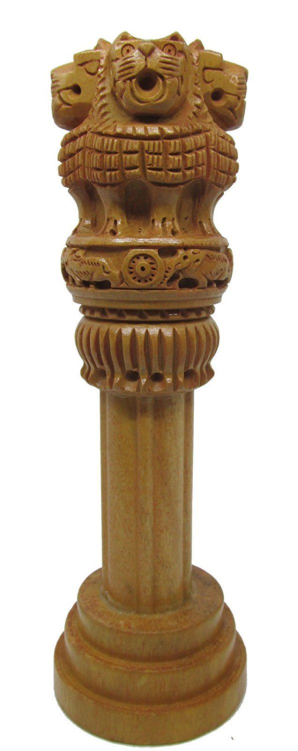 Wooden Ashoka Pillar Stambha for Success in Politics & Political