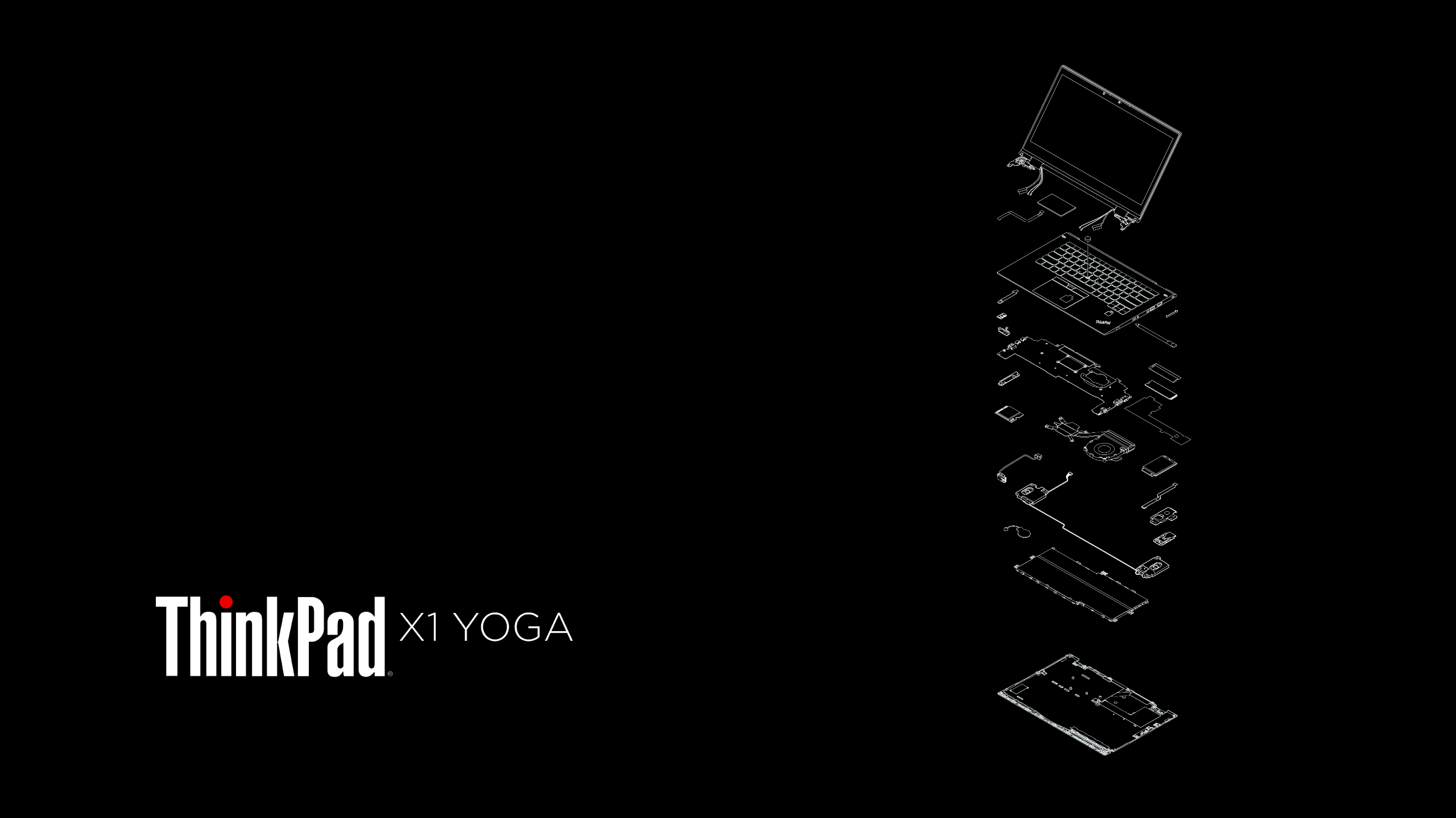 ThinkPad X1 Yoga 3rd Exploded Wallpaper in 3 Versions Download