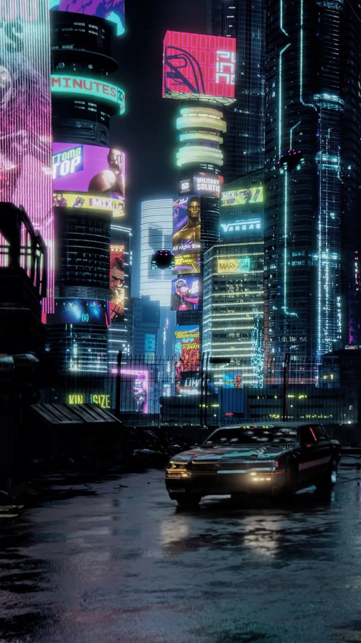 Ninja Cyberpunk Night City iPhone Phone HD Wallpaper #830h