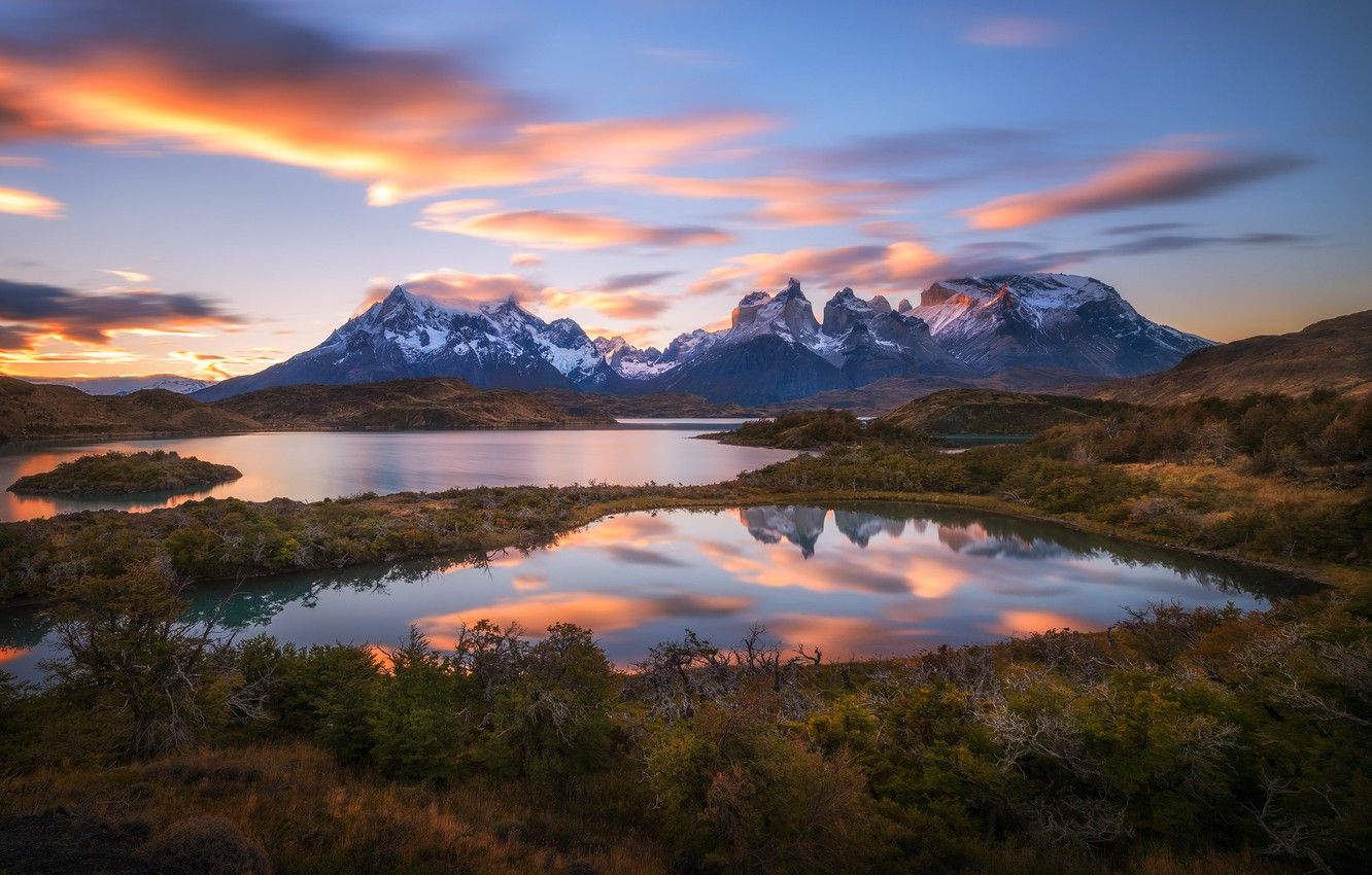 Wallpaper lake, Chile, South America, Patagonia, the Andes mountains image for desktop, section пейзажи