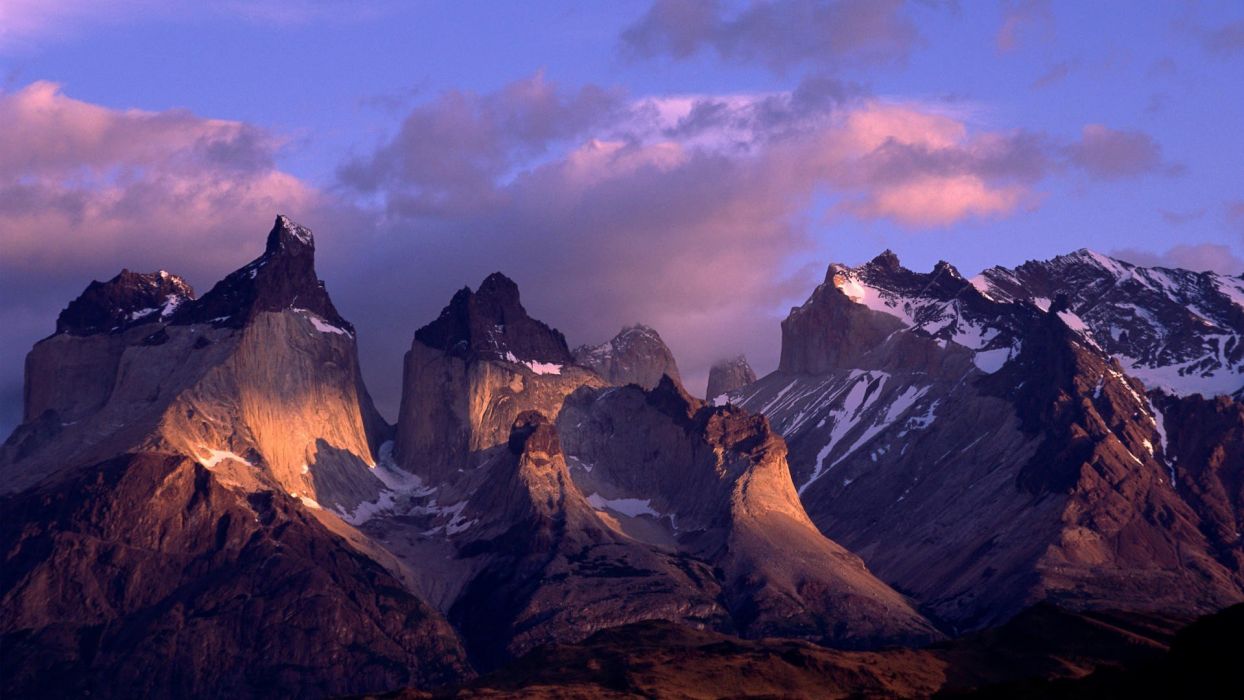 Chile mountains Paine Andes wallpaperx1080