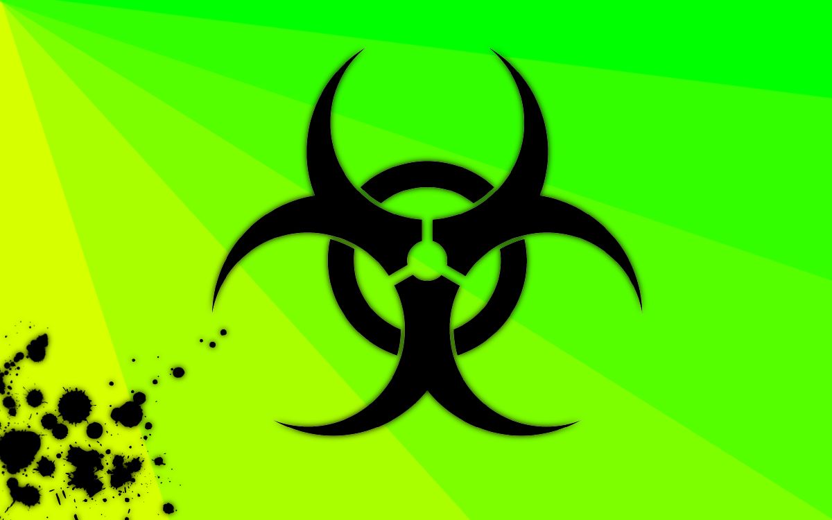 Free download Red Biohazard Toxic Logo Hq Wallpaper [1200x750]