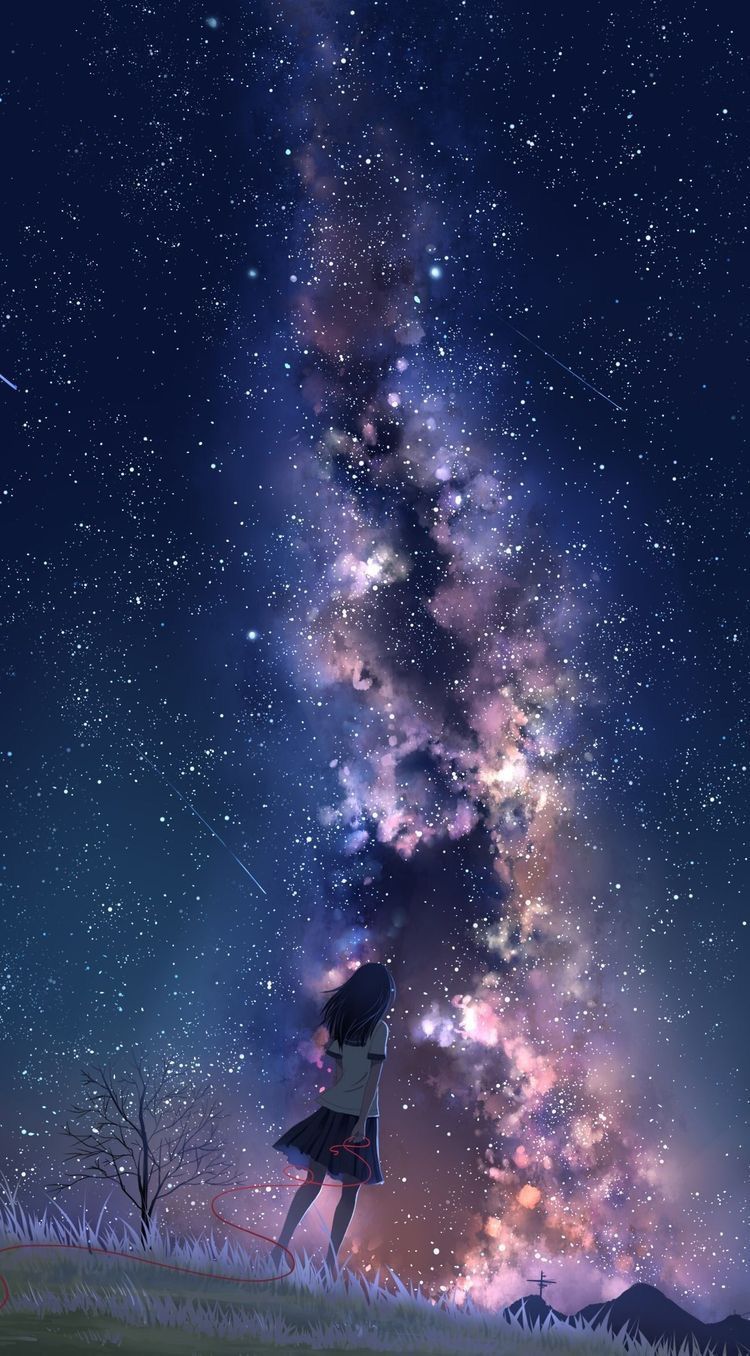 Download Anime Galaxy Sky Vibe Wallpaper  Wallpaperscom