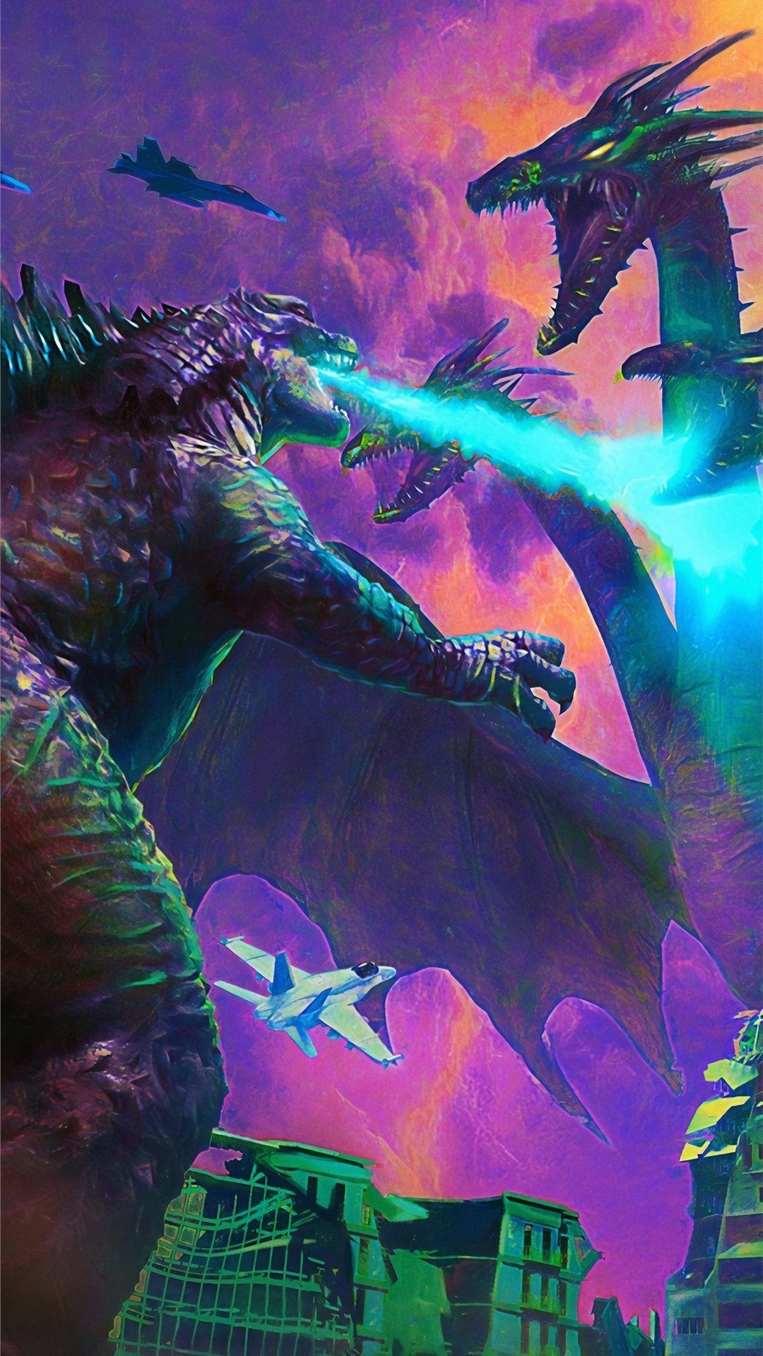 poster art godzilla king of the monsters iPhone Wallpaper Free
