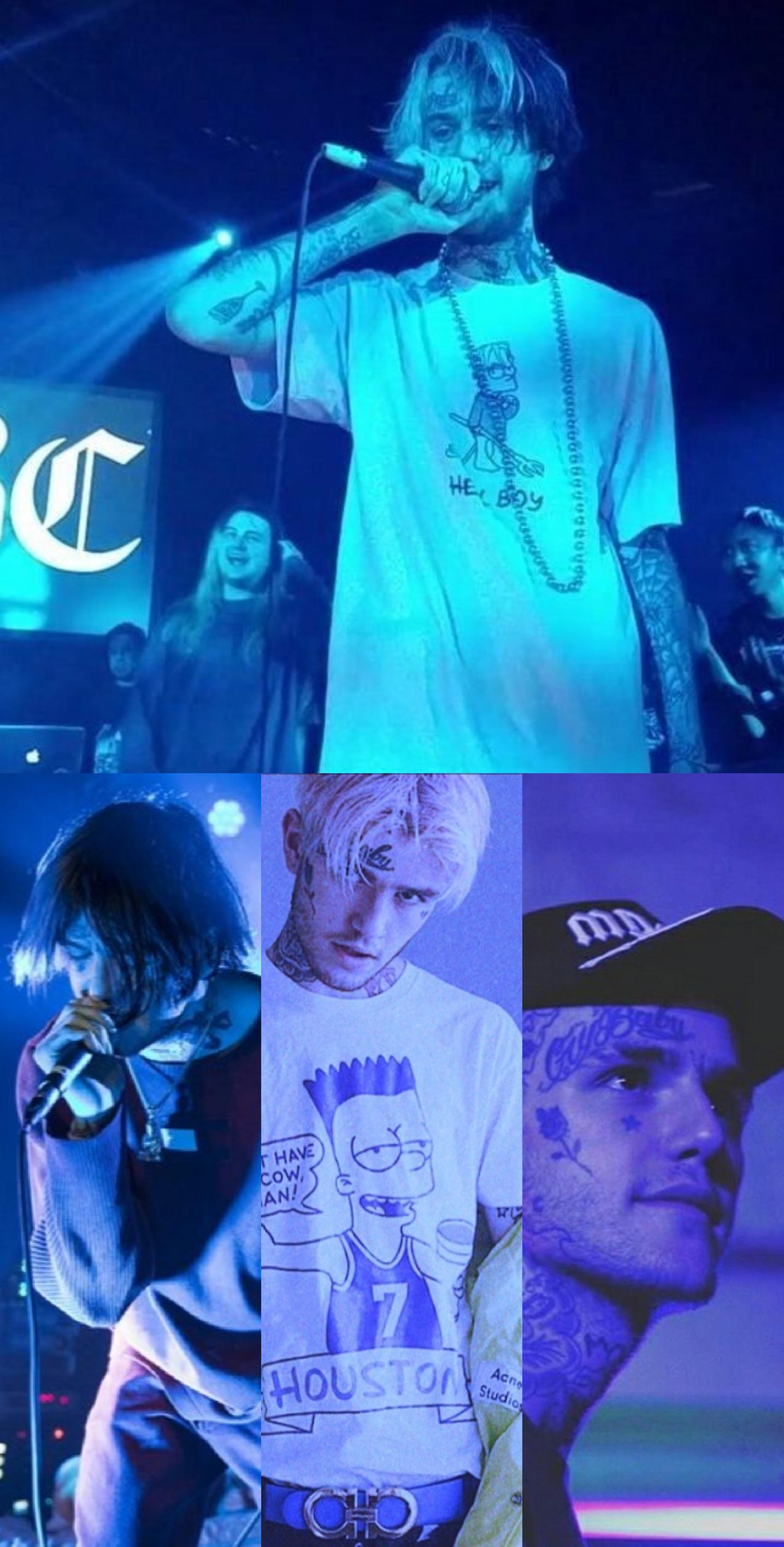 Lil Peep blue aesthetic wallpaper got the idea from someone else