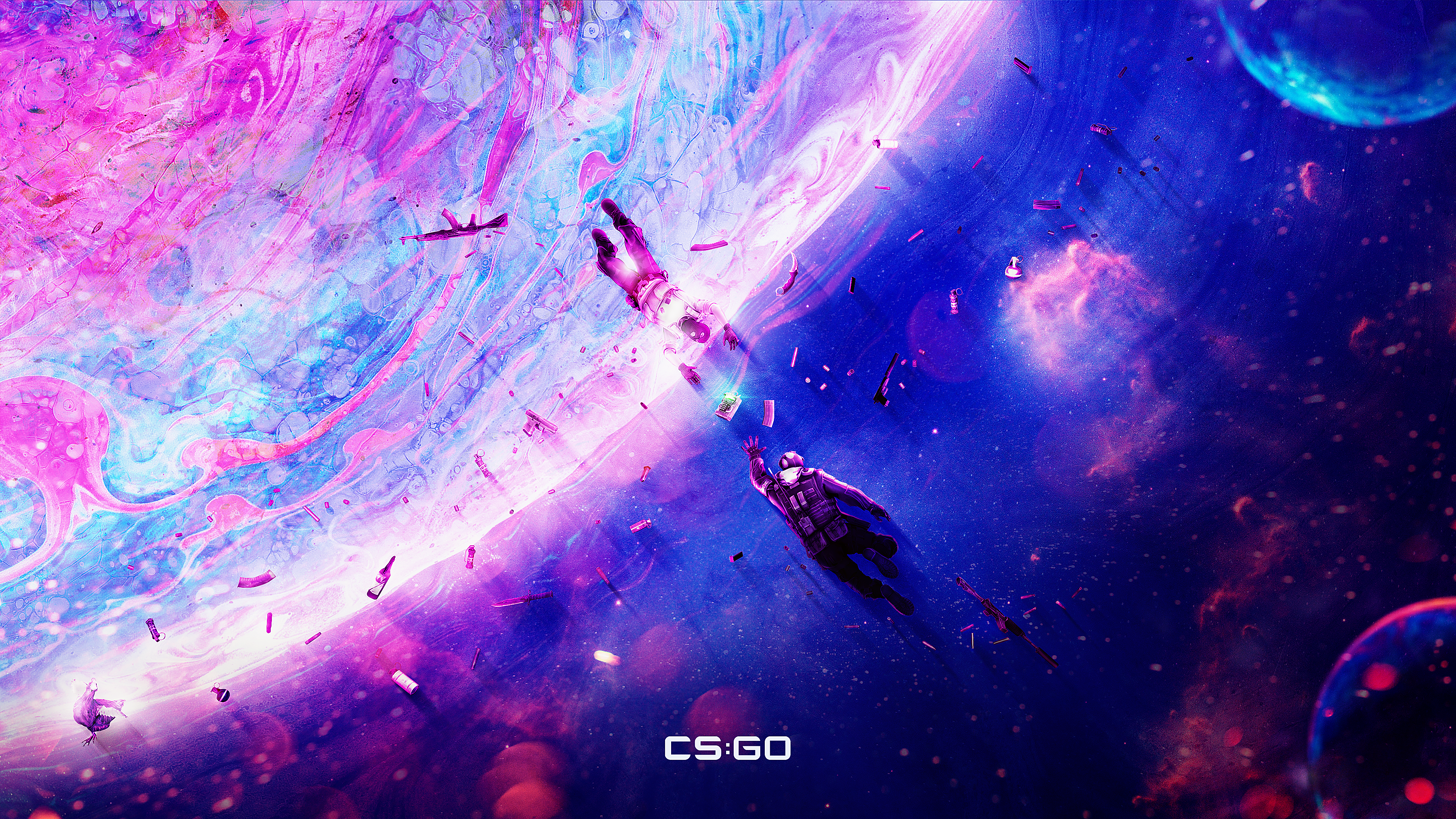 Space CS GO (clear version) 4k Ultra HD Wallpaper. Background