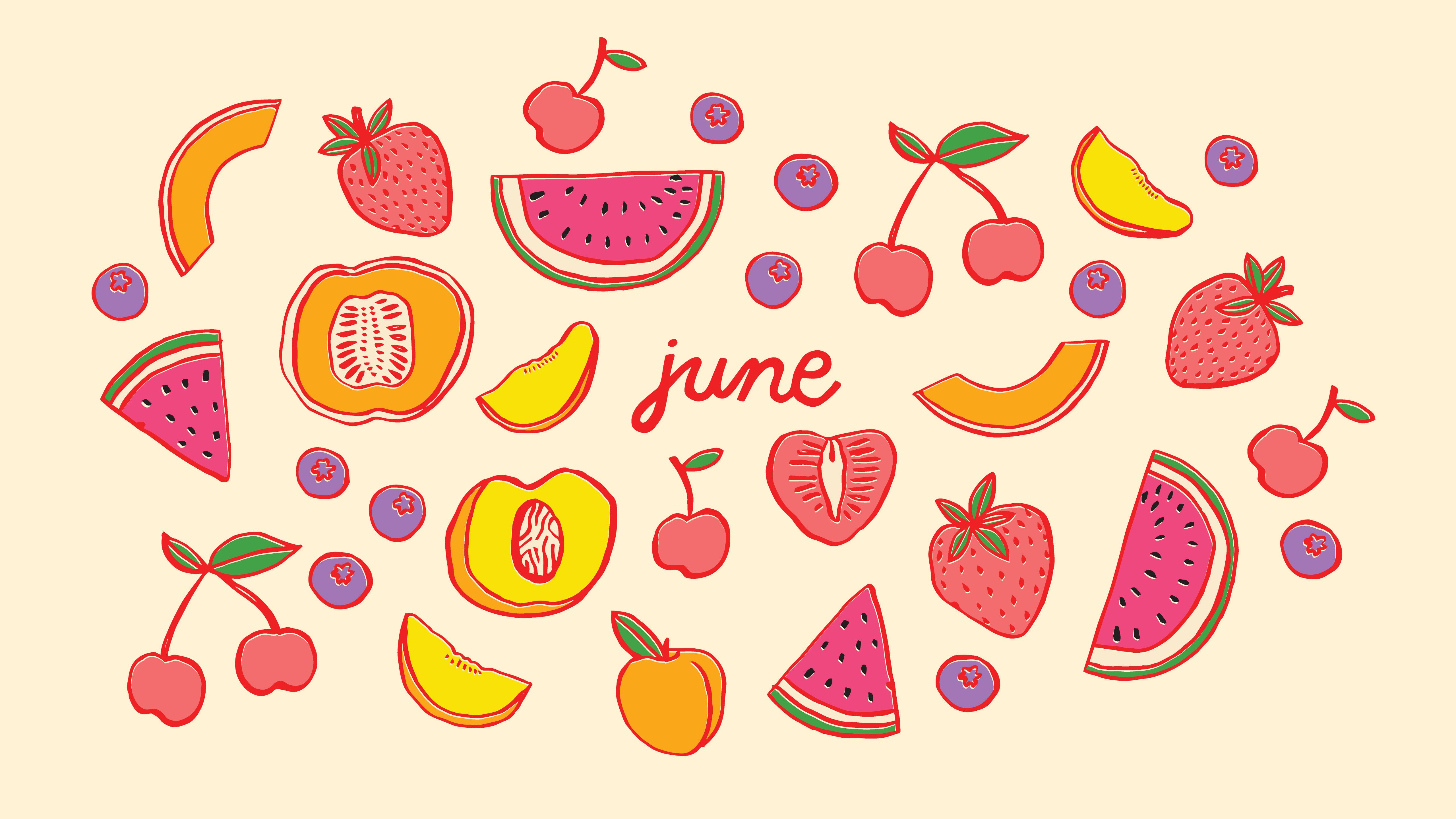Summer Fruit Illustrated Wallpaper The Good Twin OSBP