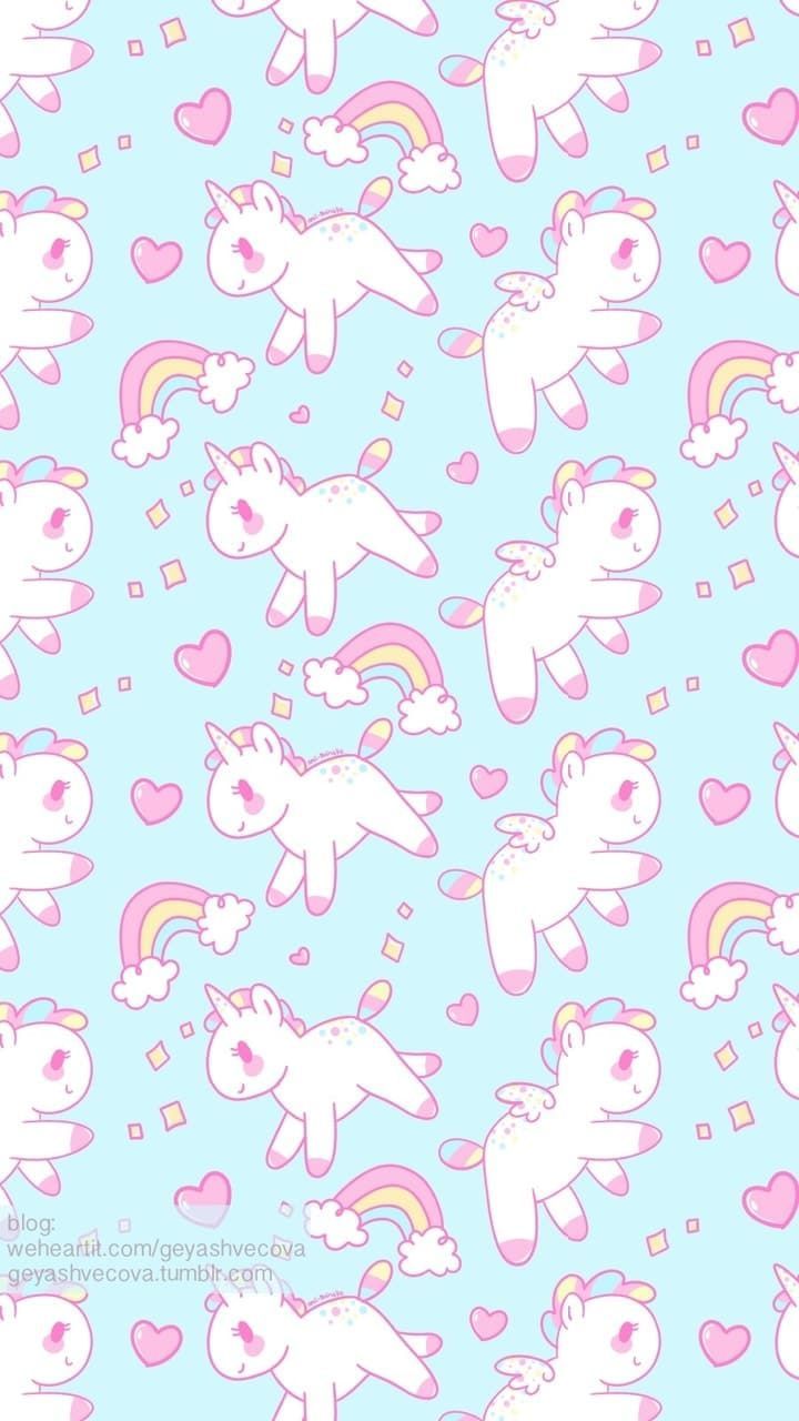 Kawaii Unicorn Background