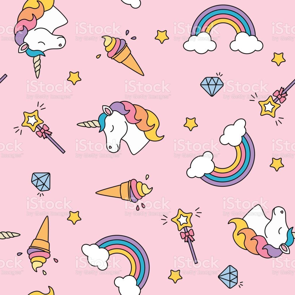 Pastel Rainbow Unicorn Wallpaper Rainbow
