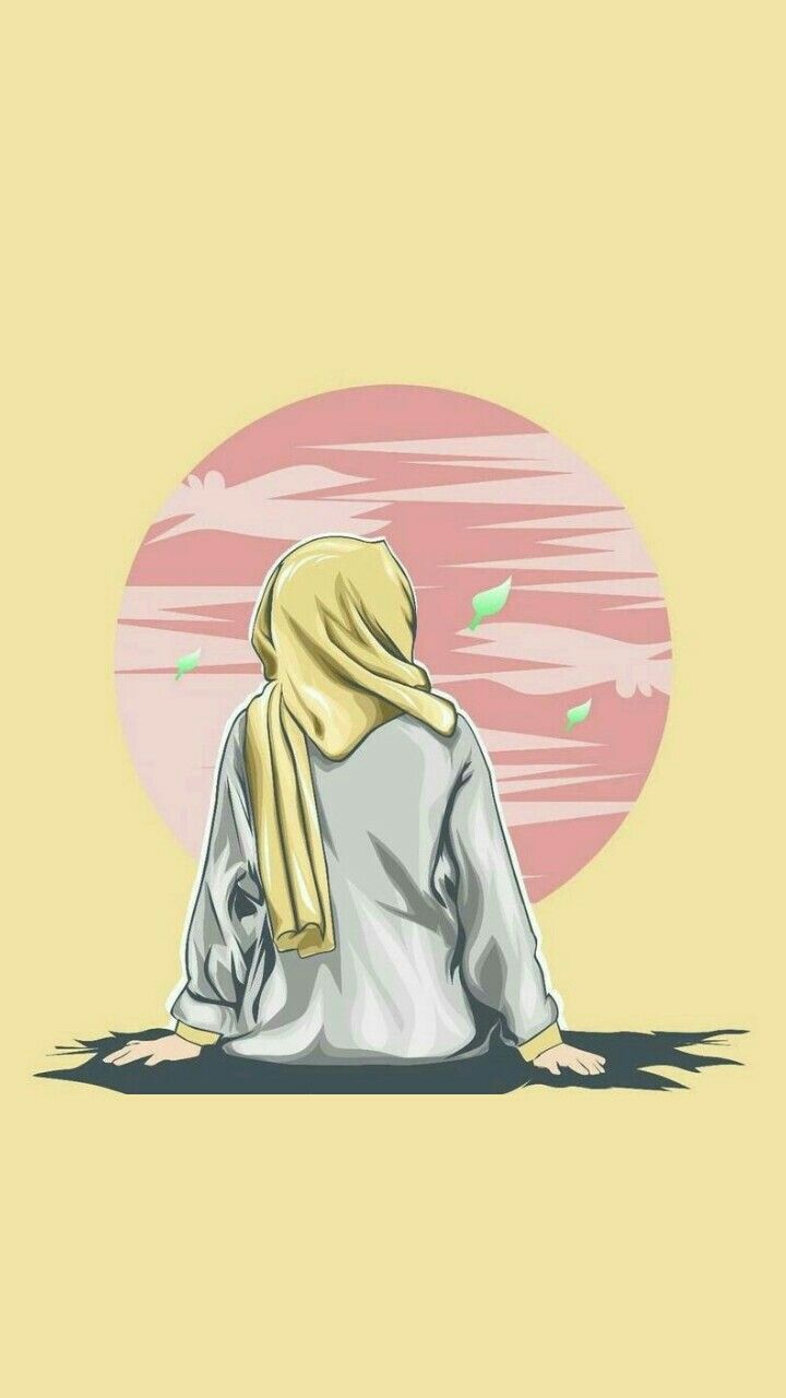 animated wallpaper. Hijab cartoon