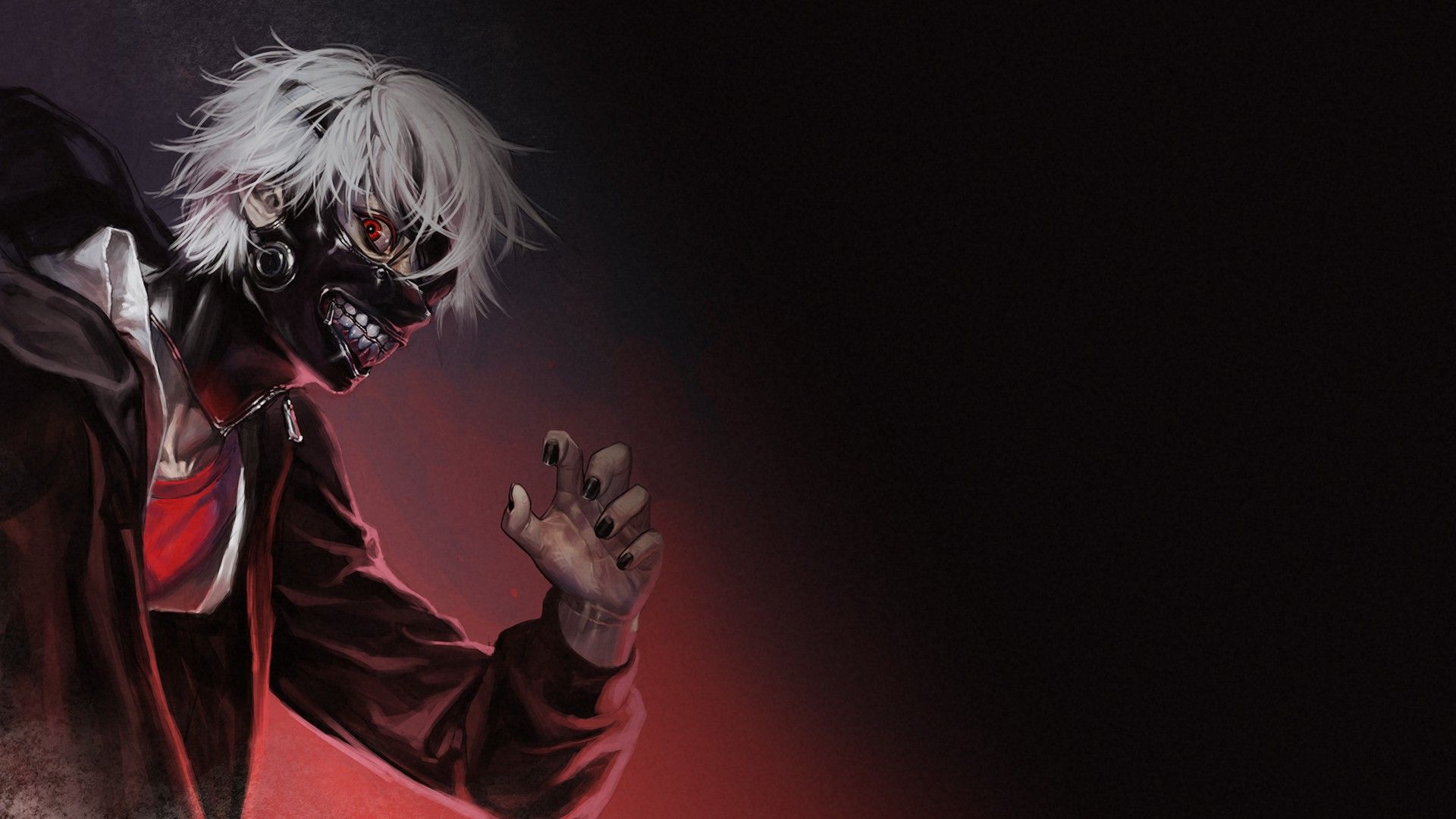 Wallpaper tokyo ghoul, dark, anime boy, artwork desktop wallpaper