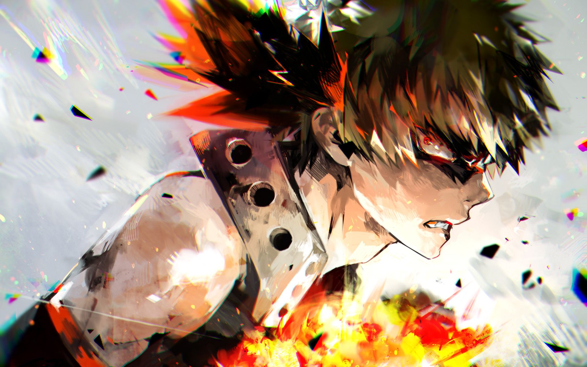 Download wallpaper Bakugou Katsuki, abstract art, Boku no Hero