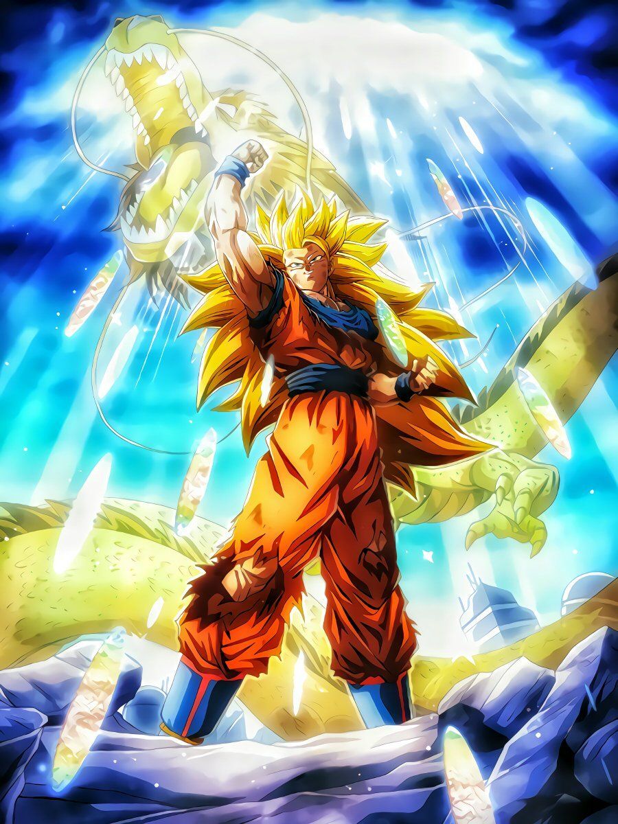 Goku, full body, super sayajin 3, highly detailed, 4k