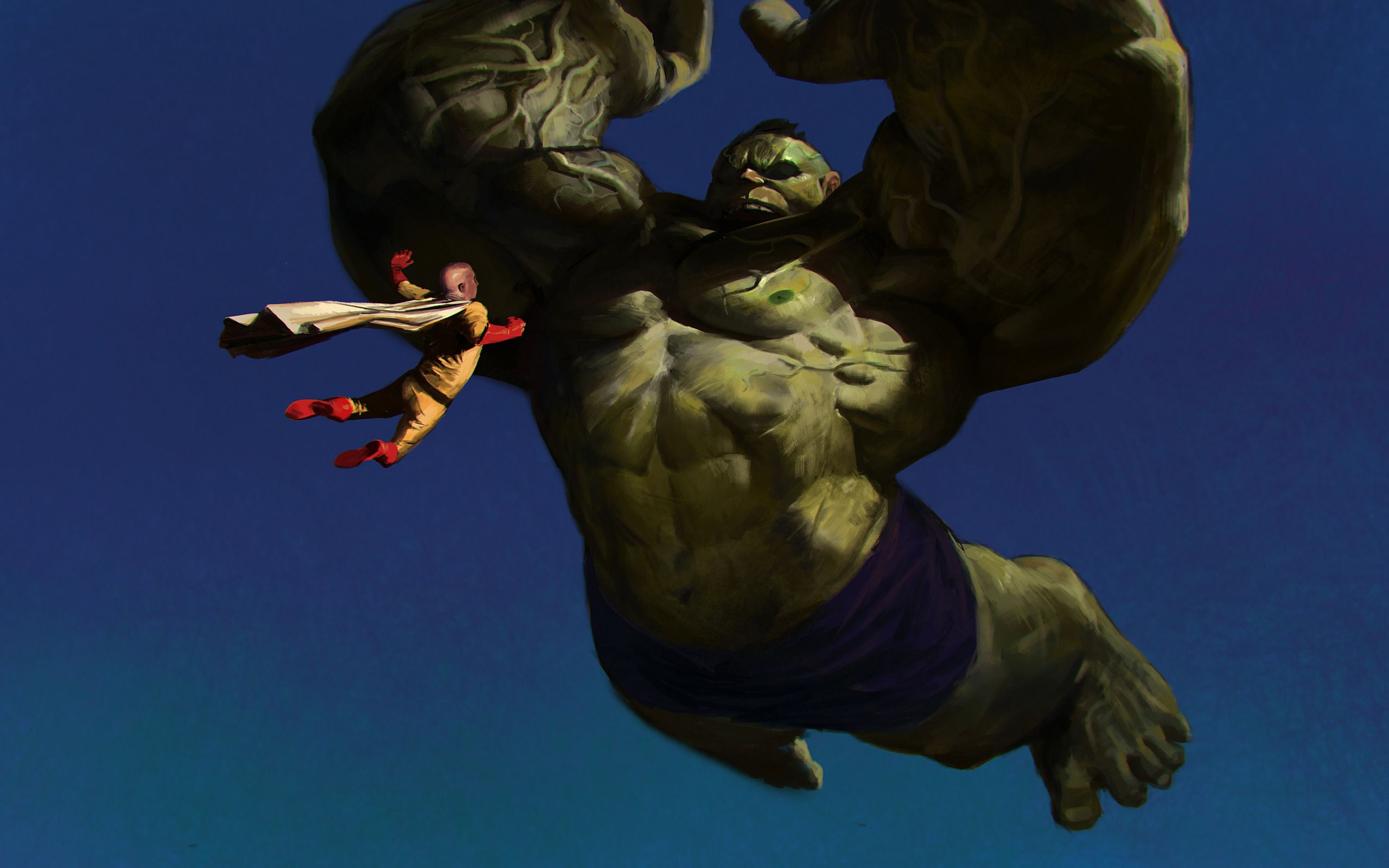Download wallpaper Hulk, anime, crossover, Marvel Comics, Bruce