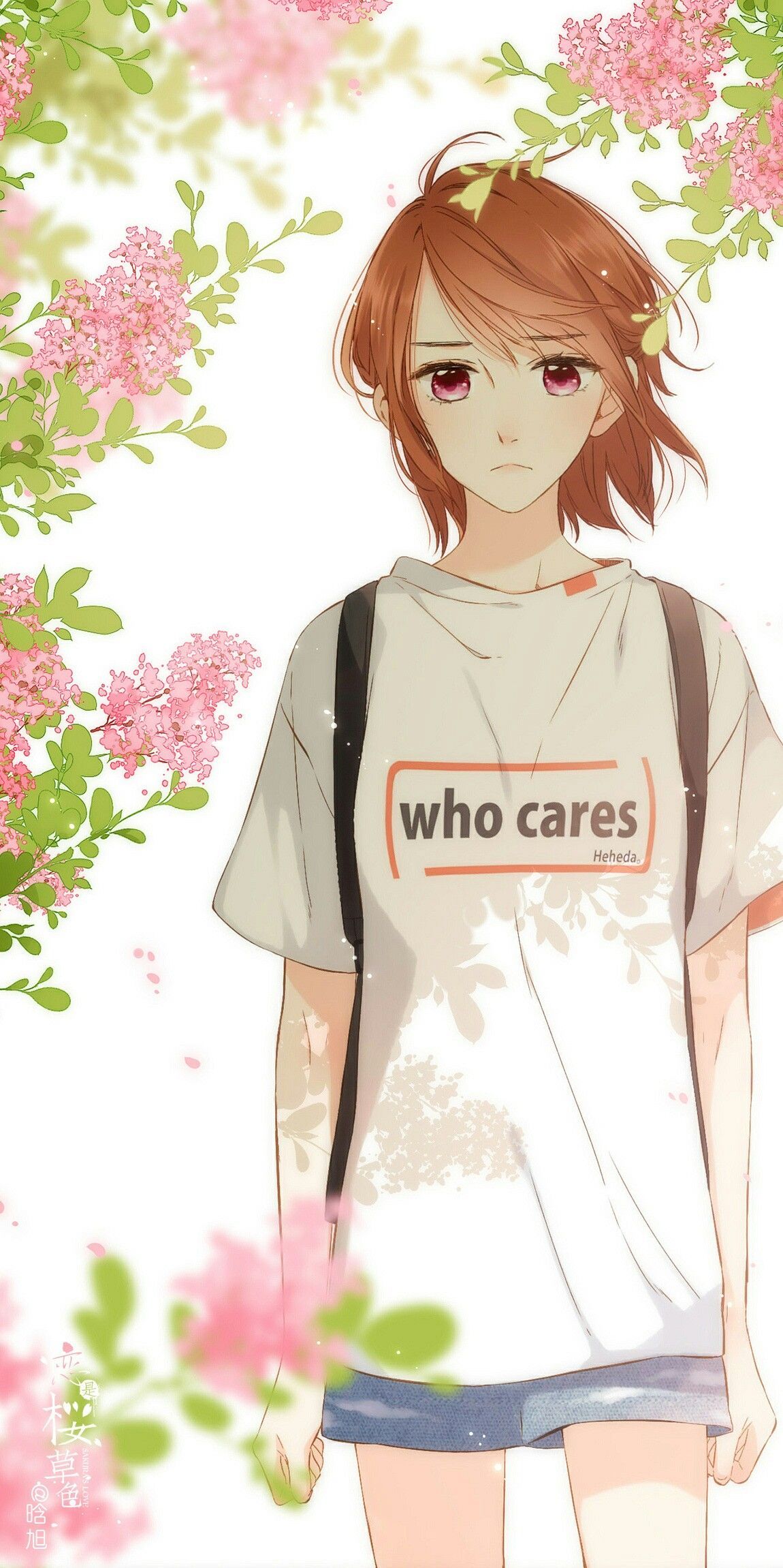 qnnn. Anime cherry blossom, Anime art