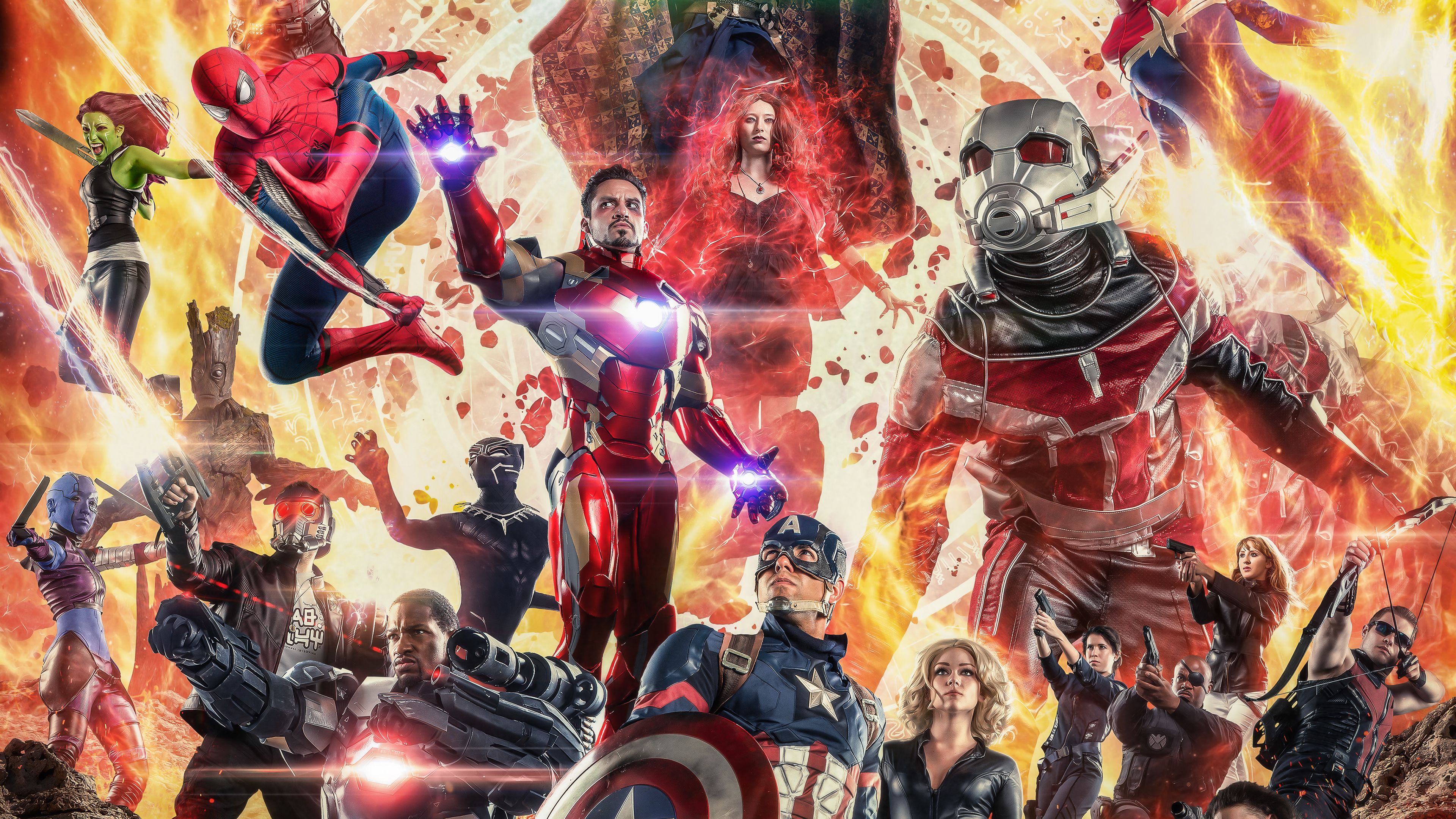 Avengers Infinity War Cosplay 4k, HD Superheroes, 4k Wallpaper