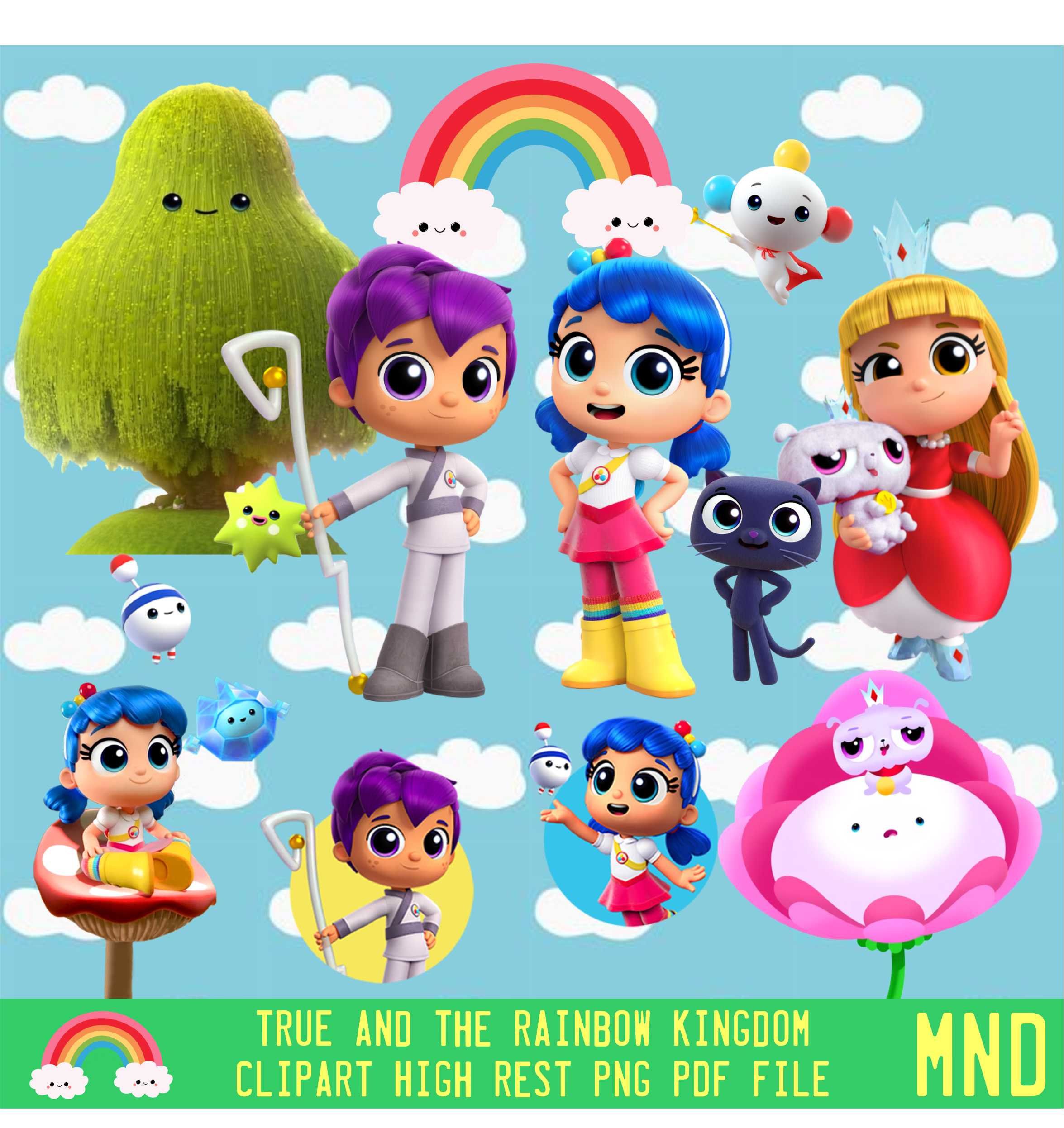True And The Rainbow Kingdom Netflix Clipart Printable. Rainbow