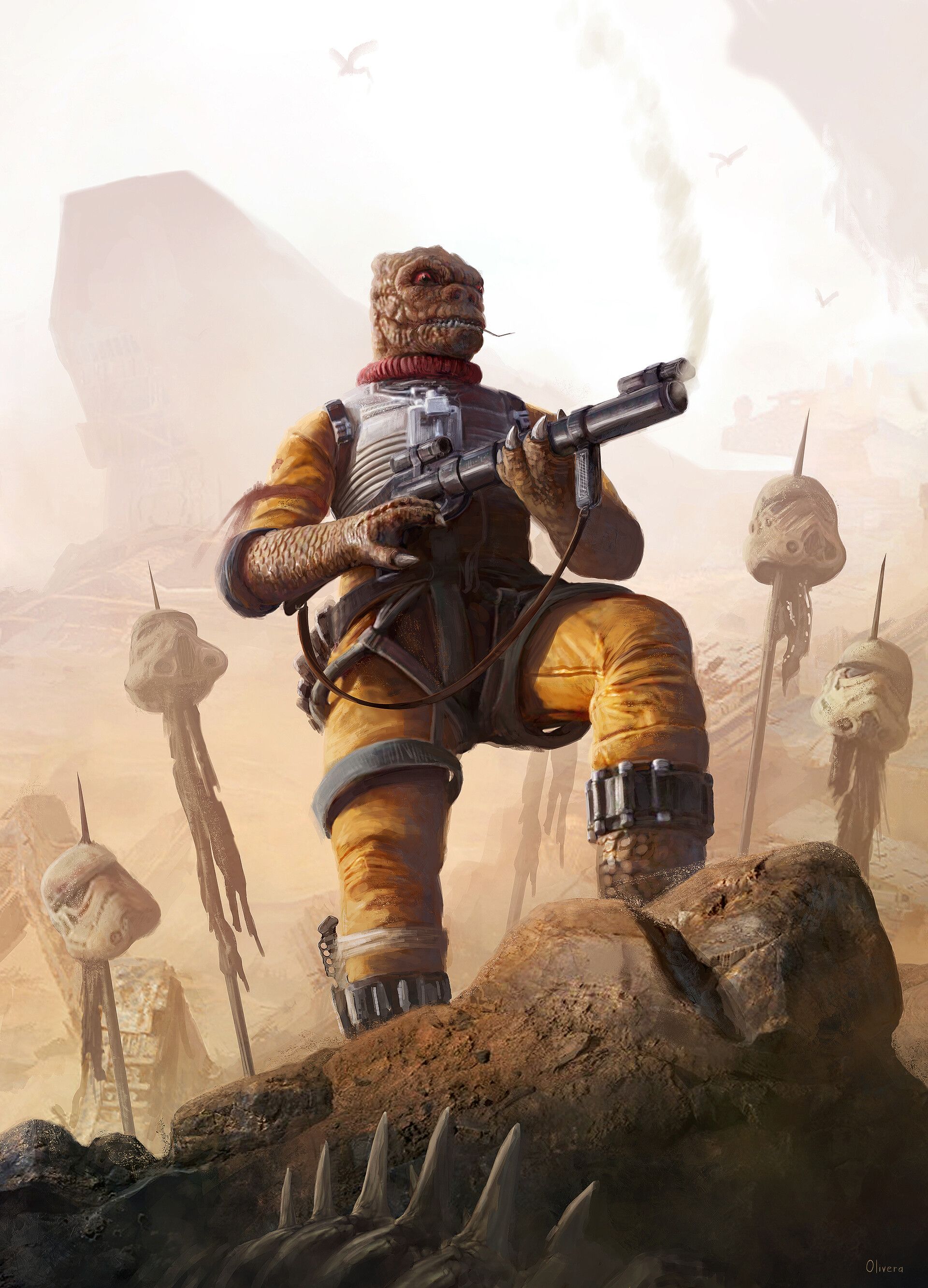 Bossk by Pablo Olivera. Star wars picture, Star wars characters
