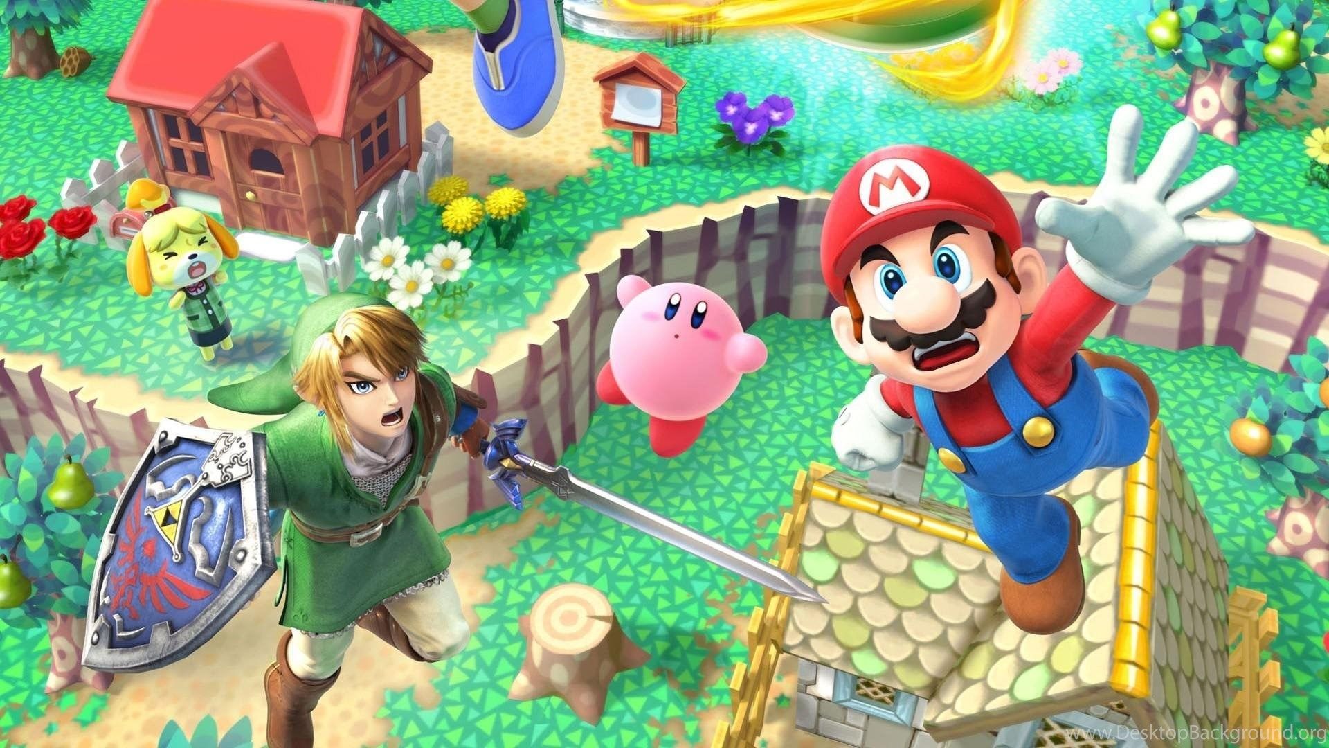 Link Mario Super Smash Bros Animal Crossing Wallpaper Desktop