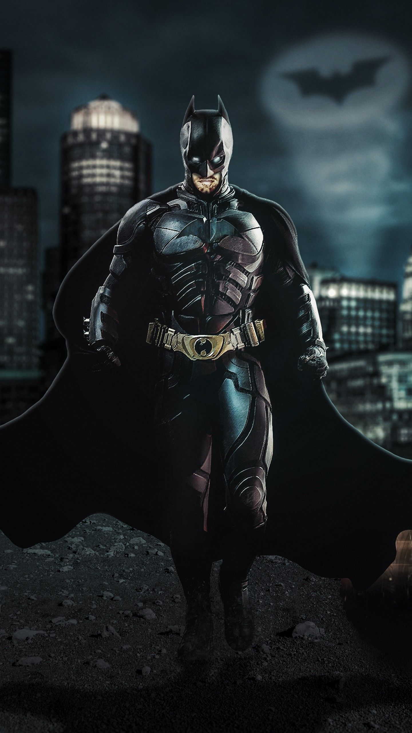 Wallpaper Batman, Dark Knight, 4K, Creative Graphics,. Wallpaper for iPhone, Android, Mobile and Desktop