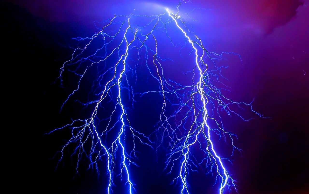 Lightning Blue Thunder Storm wallpaper. Lightning Blue Thunder