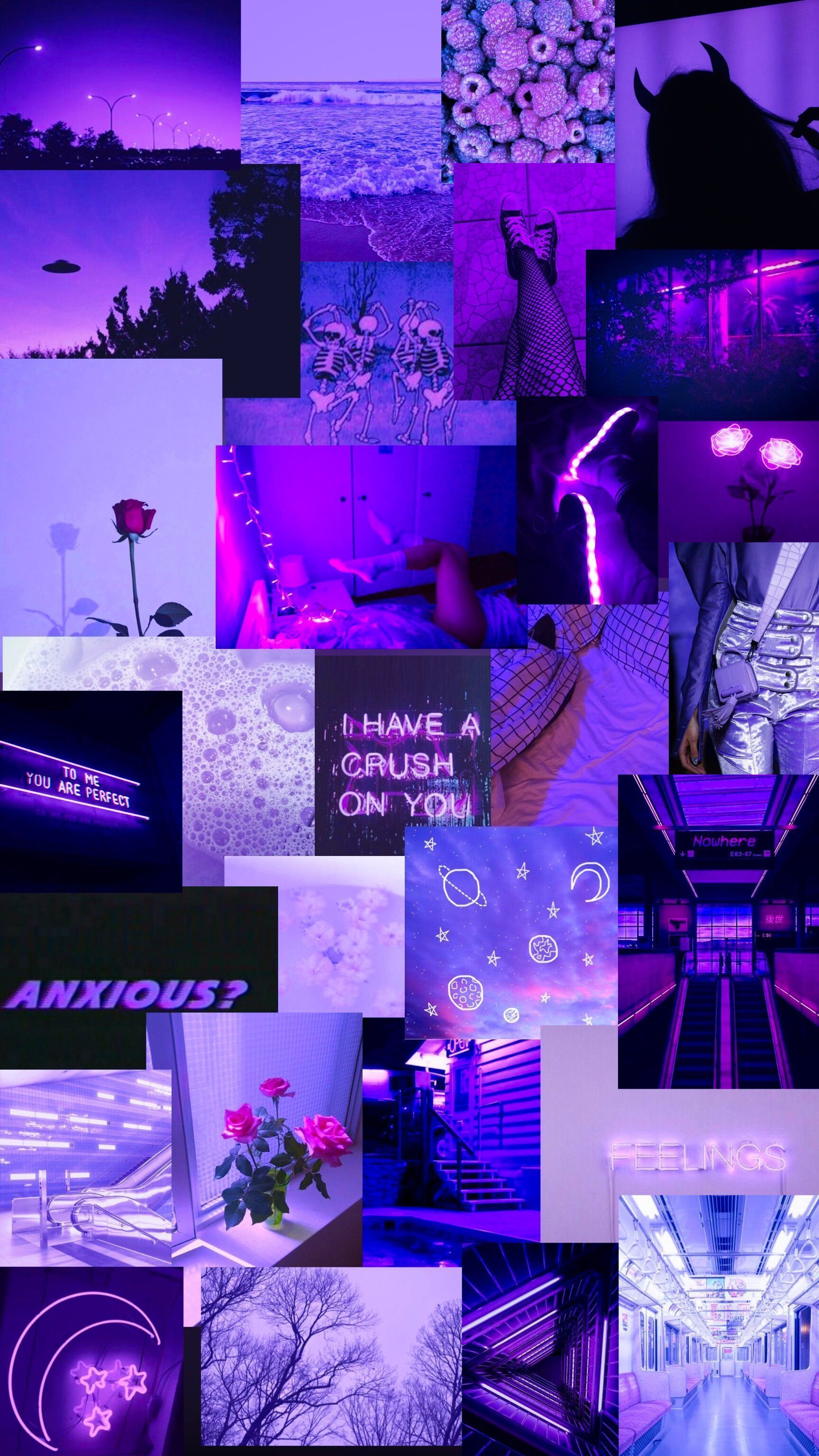 Purple Aesthetic Collage Wallpaper Laptop - Entries Variety