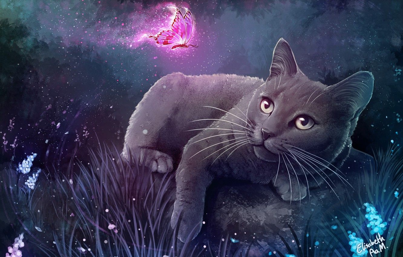 cute kitten art - Cats Wallpaper (44039228) - Fanpop