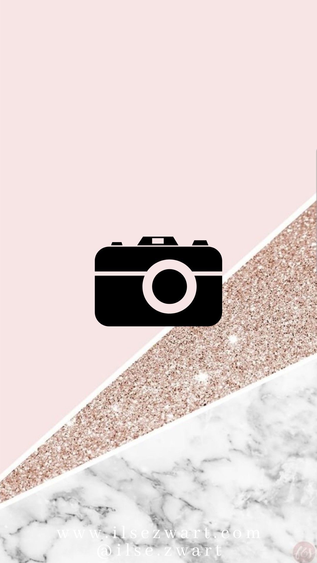 PINK GLITTER MARBLE HIGHLIGHT ICONS BY ilsezwart.com