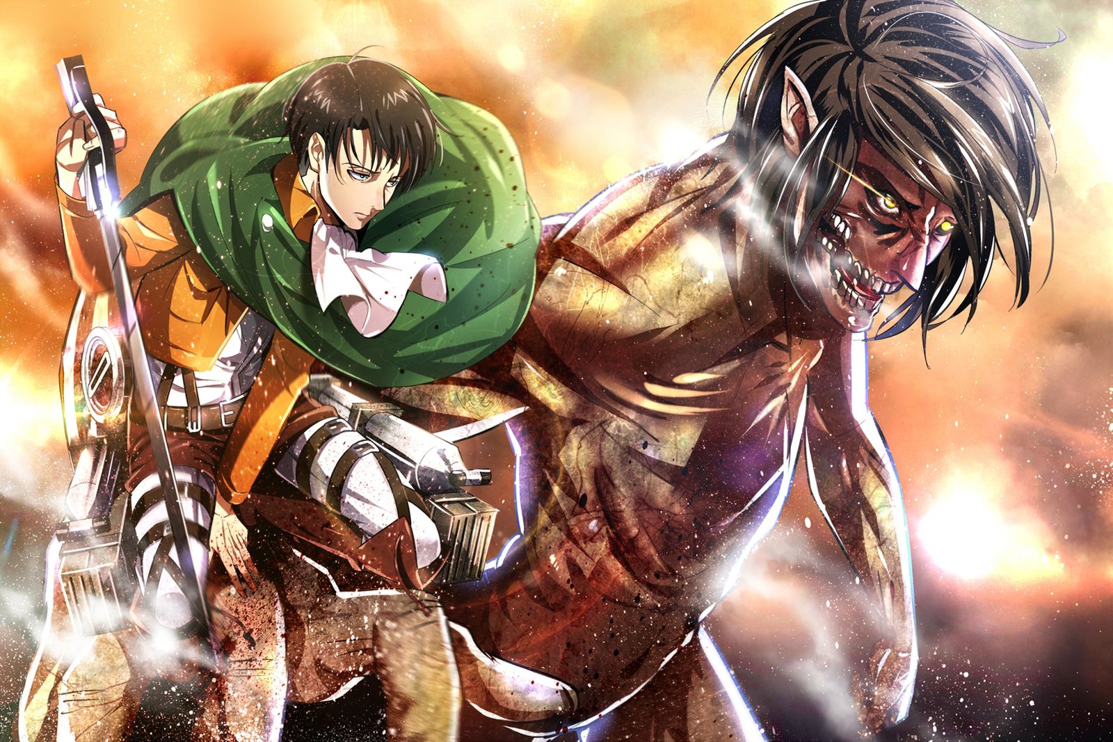 Eren and Levi Wallpaper